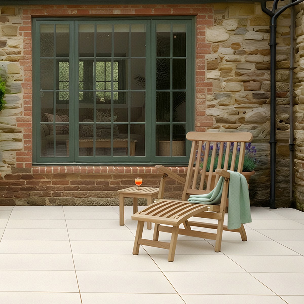 Charles Bentley Solid Wooden Teak Steamer Chair/Sun Lounger Garden Furniture