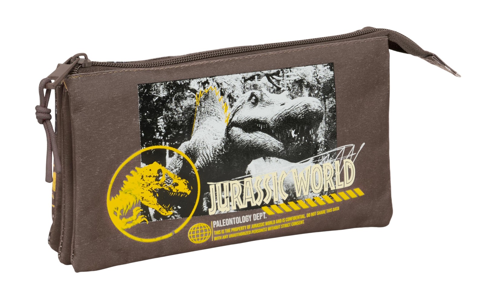 JURASSIC WORLD – Triple Pencil Case, Children's Pencil Case, Ideal for School Ag