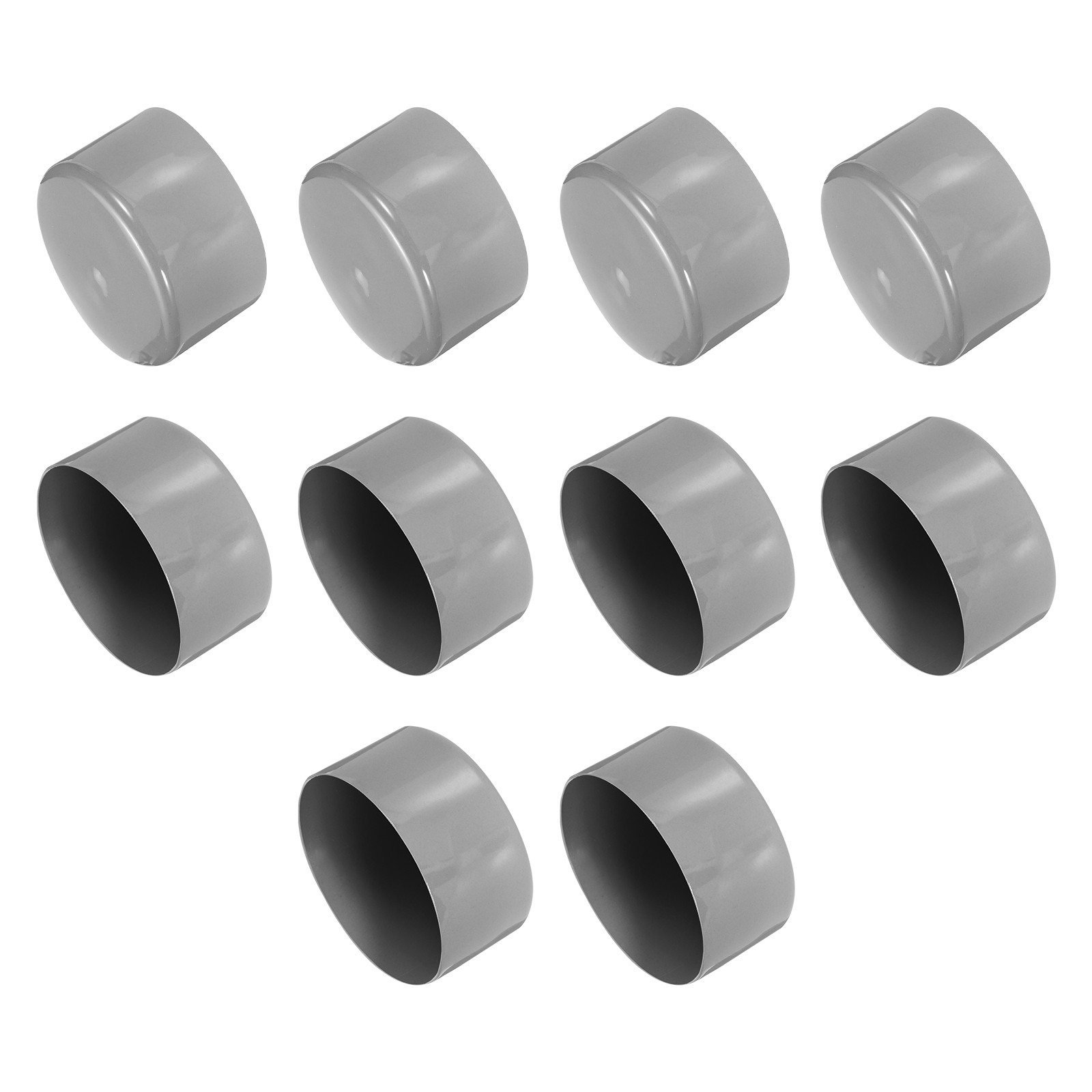 10pcs Rubber End Caps 75mm End Cap Screw Thread Protector Light Gray