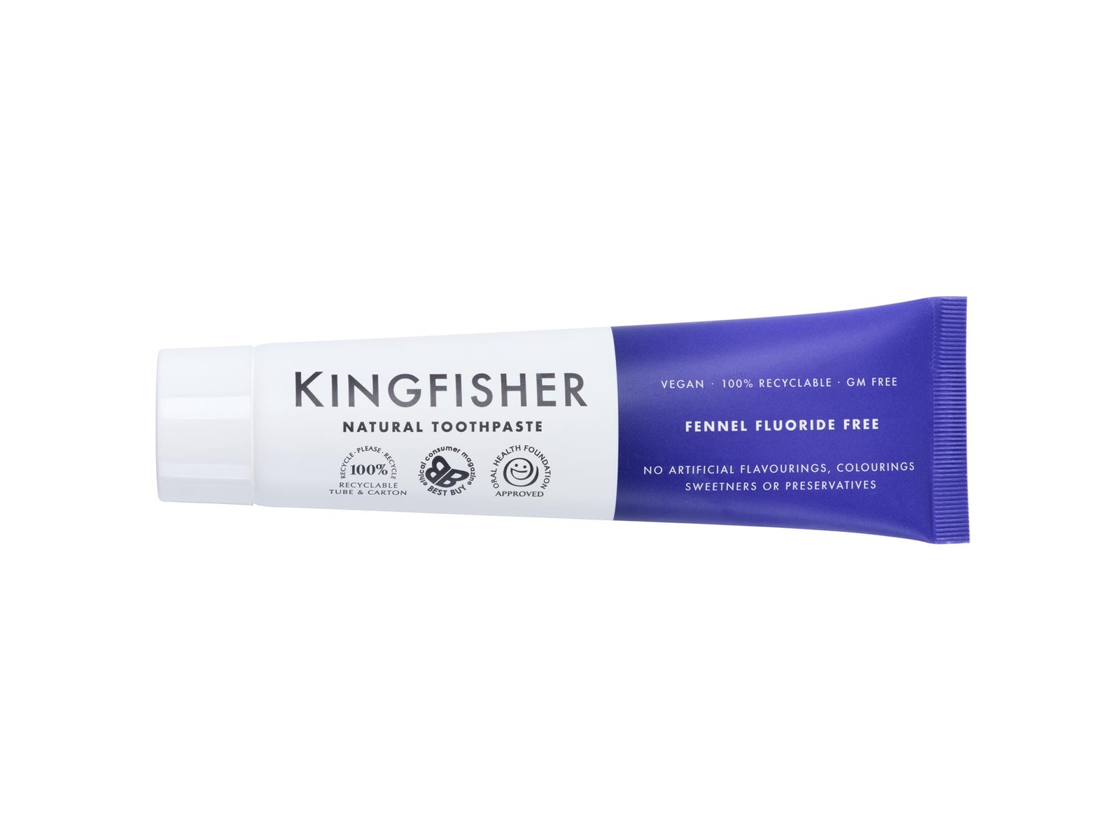 Kingfisher Toothpaste - Fennel (Fluoride Free) 100ml (Pack of 12)