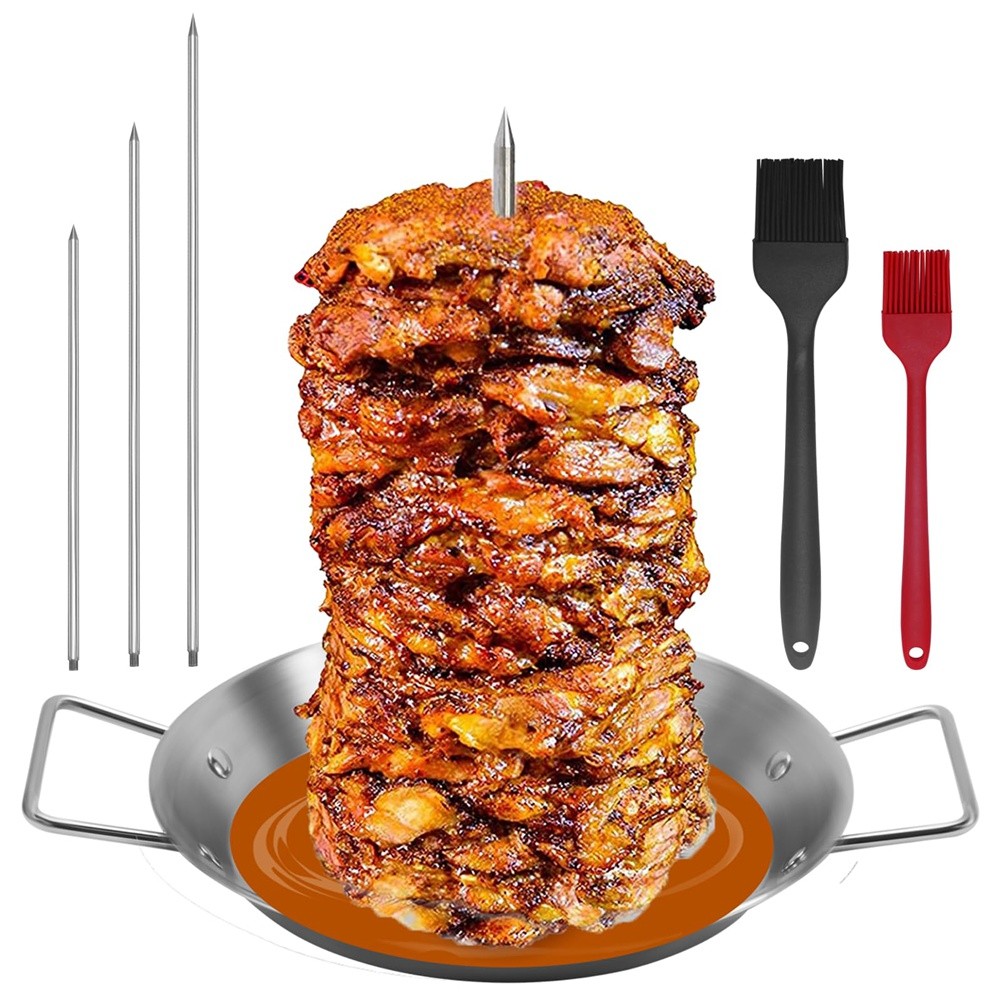 Al Pastor Skewer for Grill, Stainless Steel Vertical Skewer, Brazilian4641