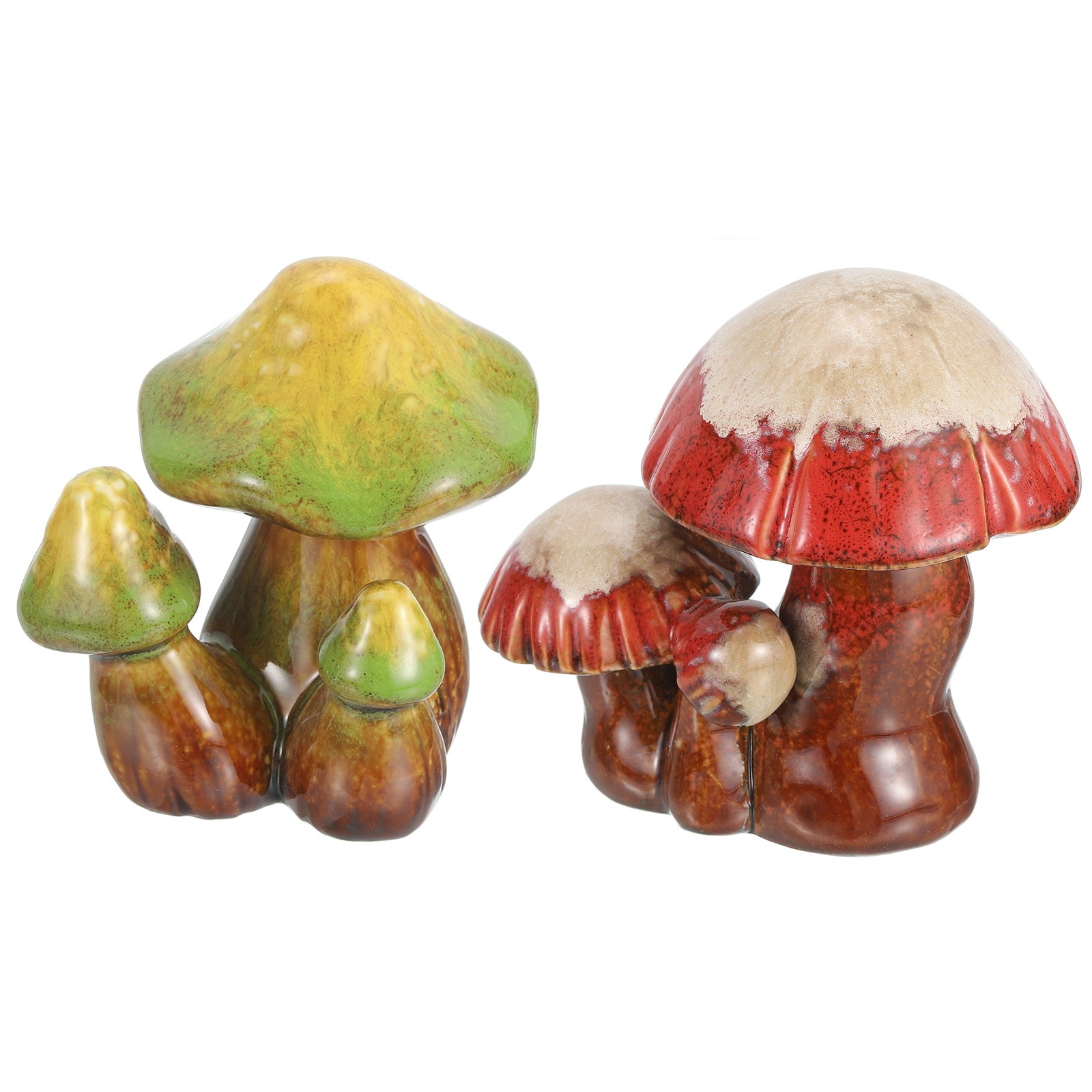 2Pcs Toilet Bolt Covers, Mushroom Decor Covers 3.94"x2.95"x4.13", Multicolored