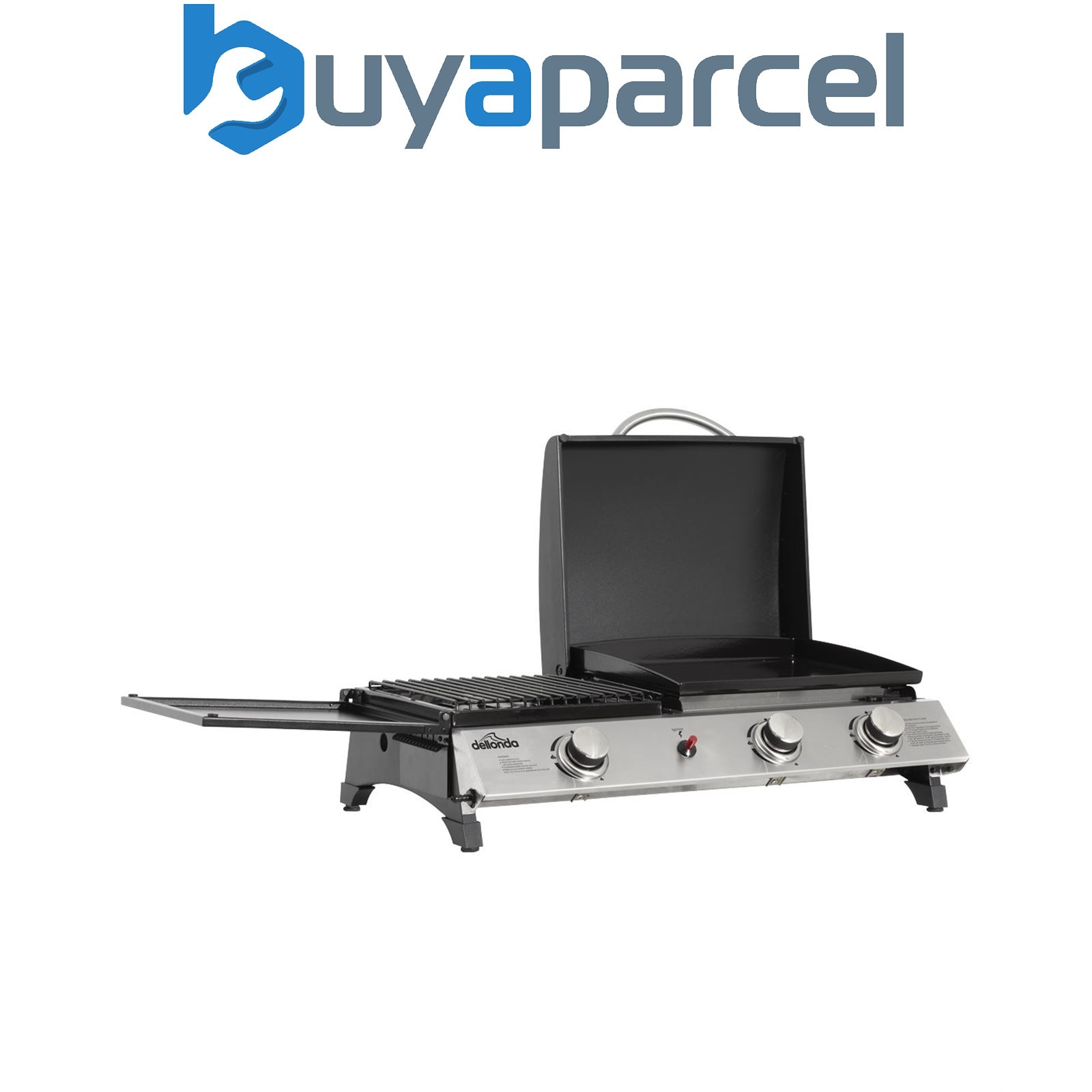 Sealey DG276 Dellonda 3 Burner Stainless Steel Portable Gas Plancha/Grill 8.5kW