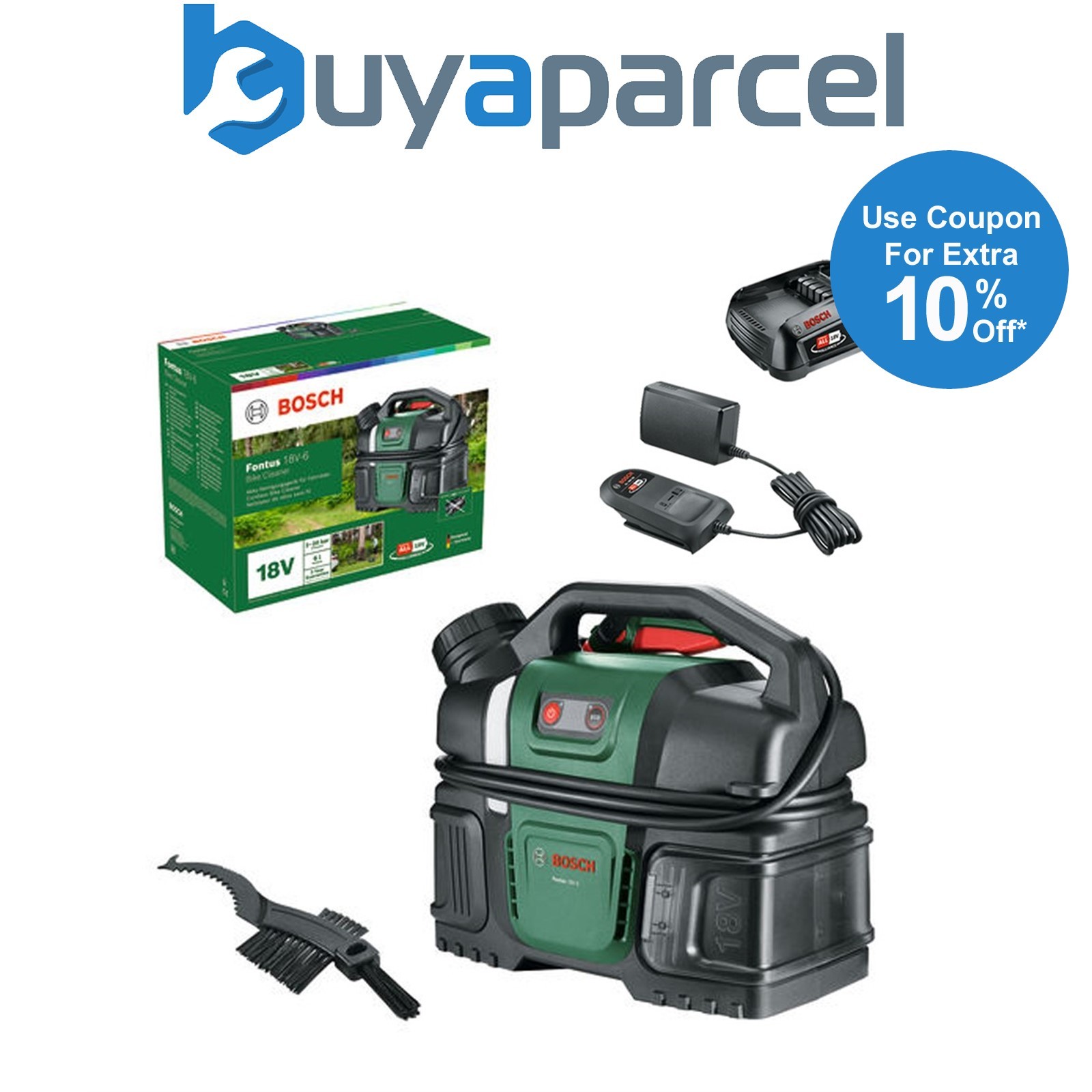 Bosch 06008B6200 Cordless 18v Pressure Cleaner Fontus Bike Cleaner 2.5AH Battery
