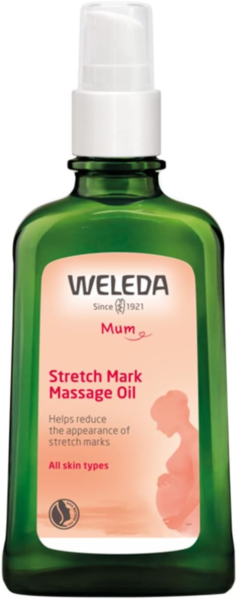 Weleda Stretch Mark Oil, Body Oil, Massage, Developed with Midwives, Vitamin A,