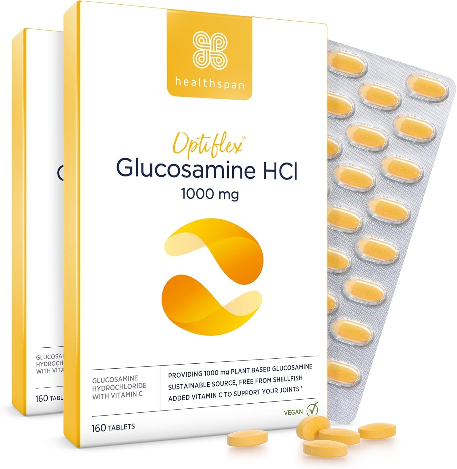 Healthspan Optiflex Glucosamine 1,000mg with Vitamin C | Joint Health | 40% Mor