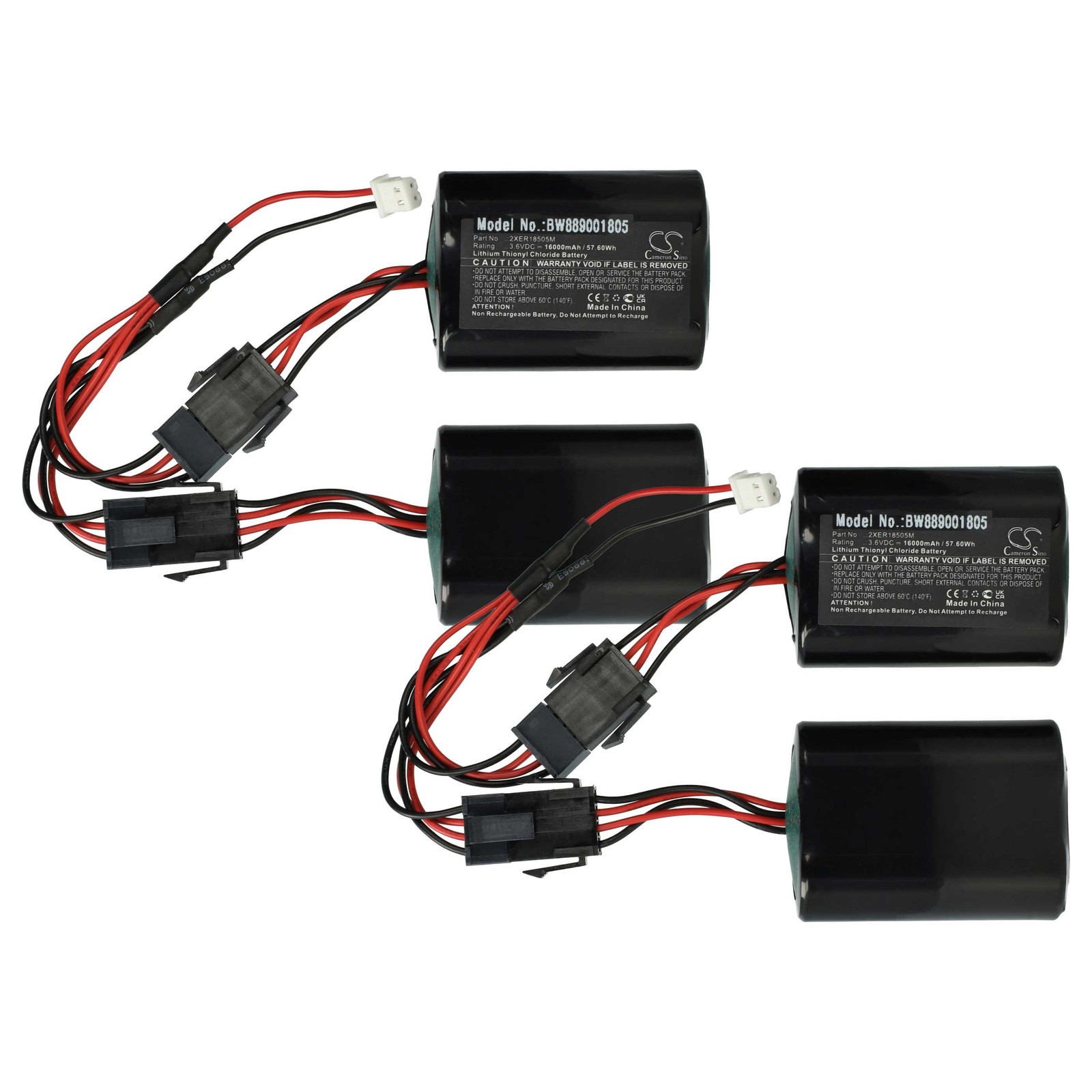2x Battery for Tyco 2XER18505M 16000mAh