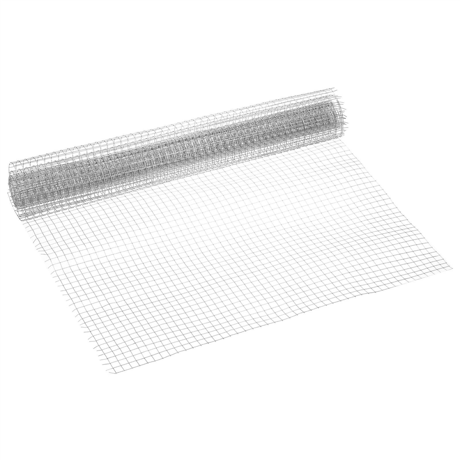 15.8"x3.3ft Welded Cage Wire Mesh Roll, 2/7"(8mm) 20 Gauge Mesh Screen