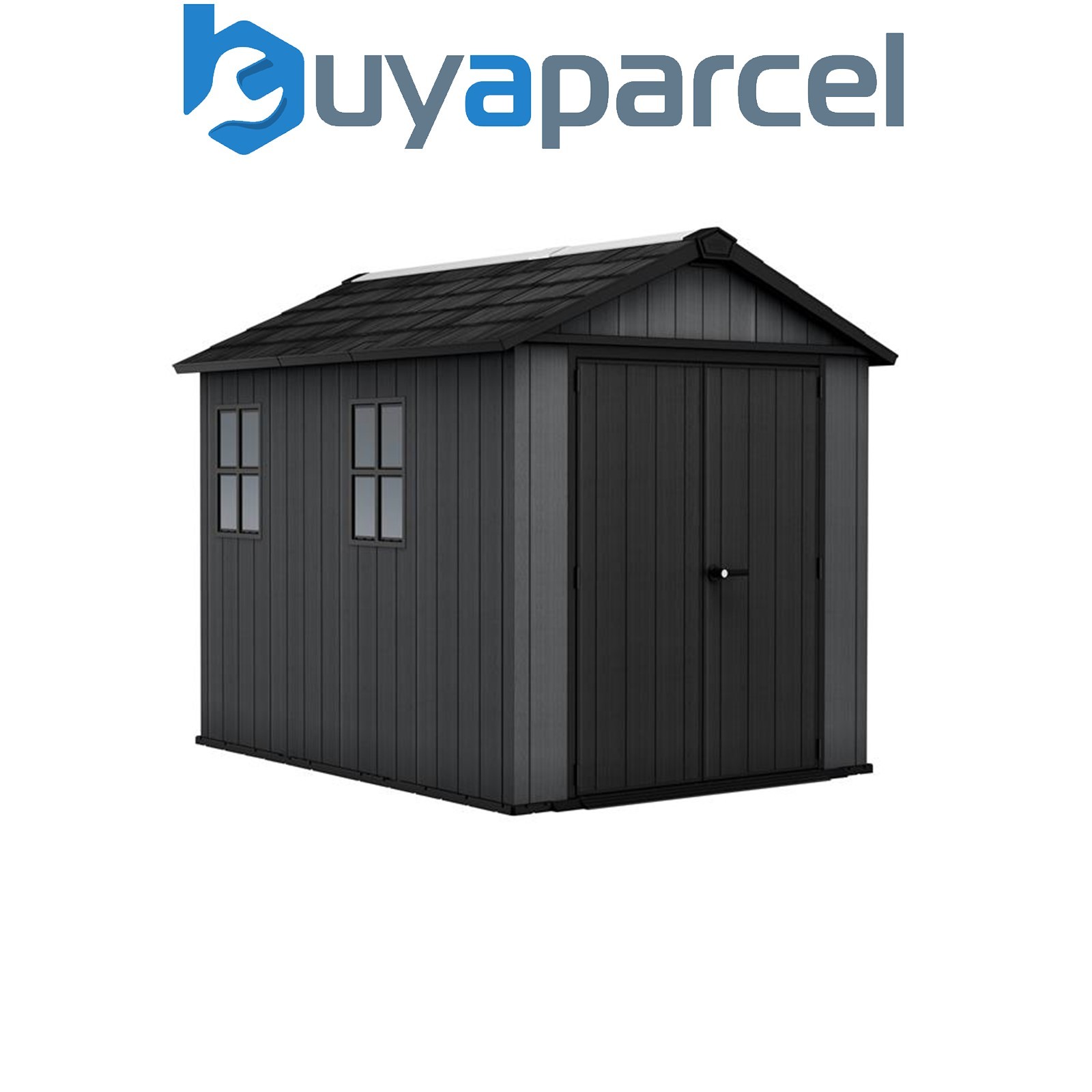 Keter 260265 Newton Plus Shed Grey 7.5 x 9ft Garden Outdoor Storage KET260265
