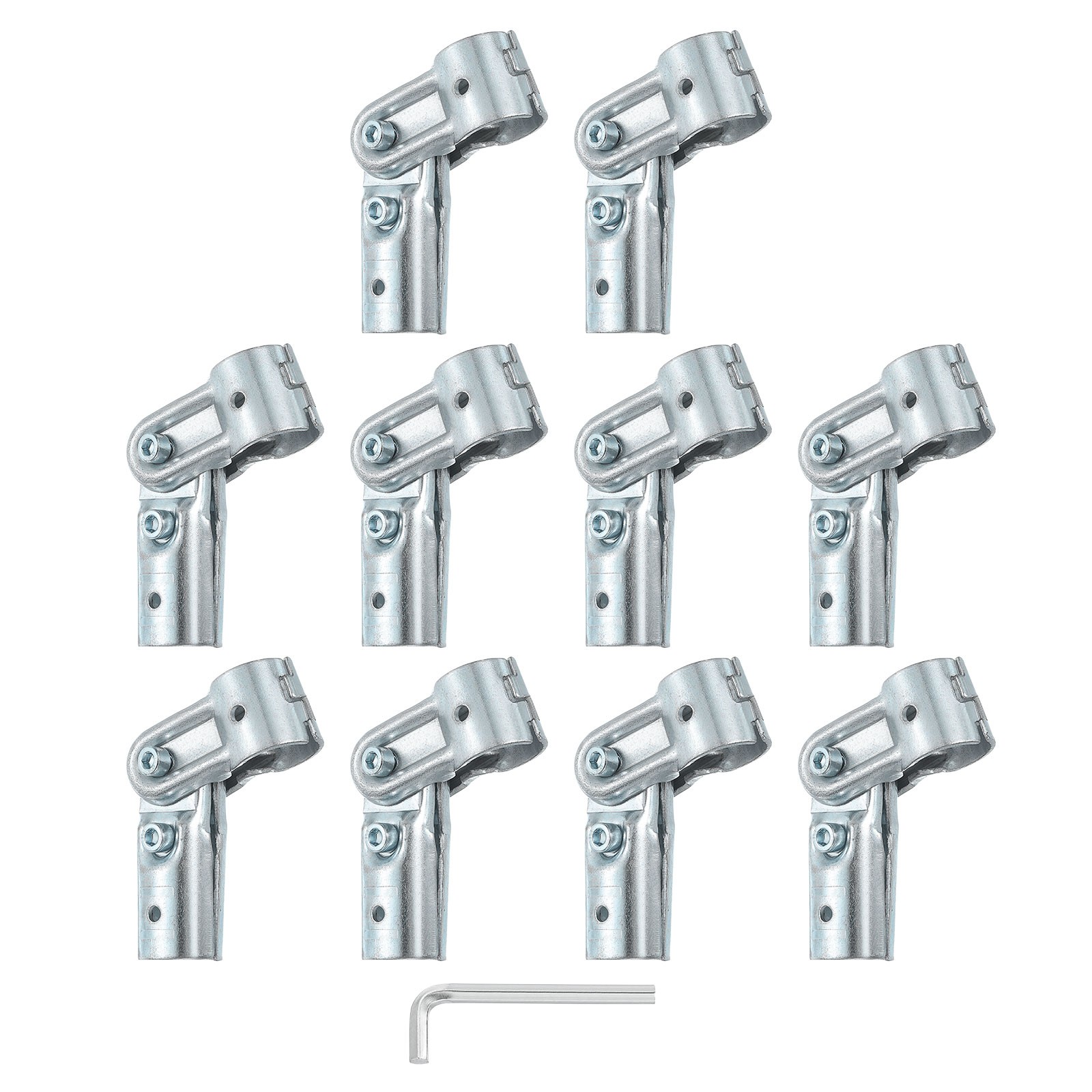 10Pcs 45 Degree 2 Way Conduit Clamp Fittings Connector Fit OD 1 Inch (25mm) Tube
