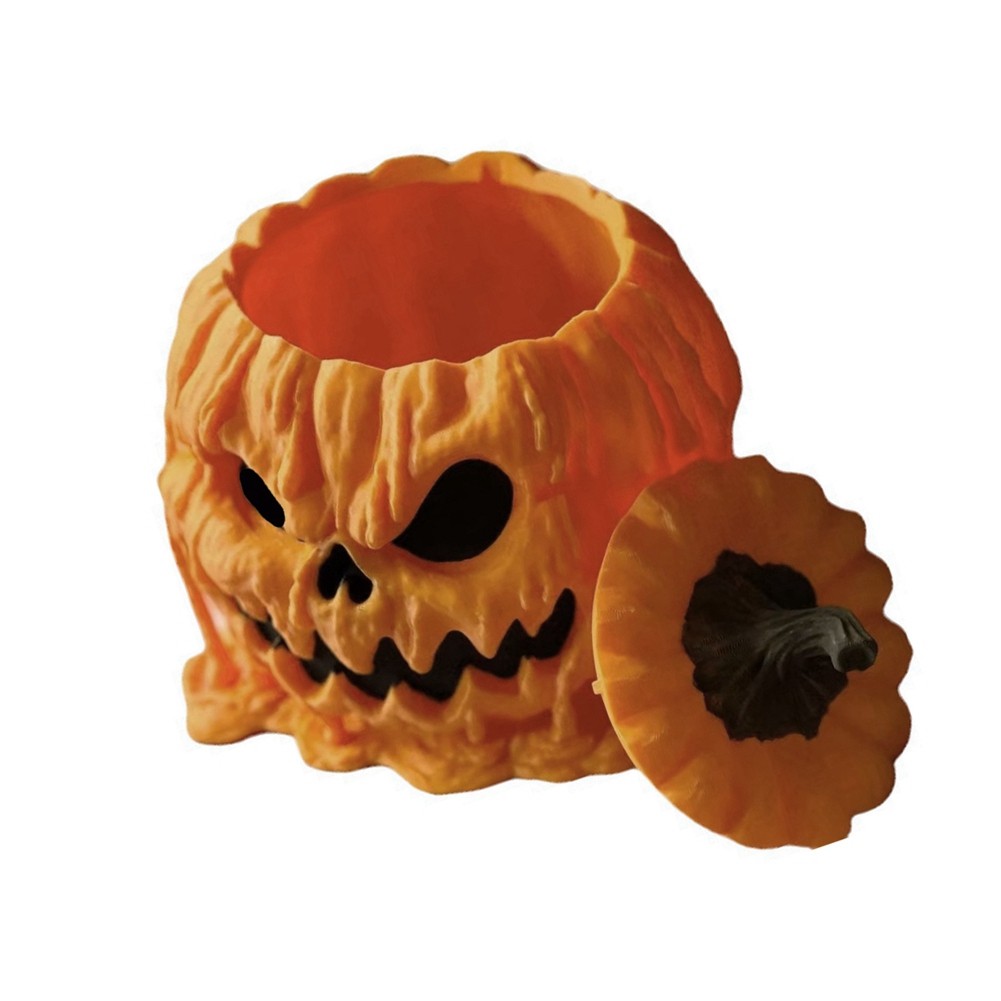 Resin Halloween Pumpkin Candy Bowl with Lid, Pumpkin Candy Bowl, Halloween6411