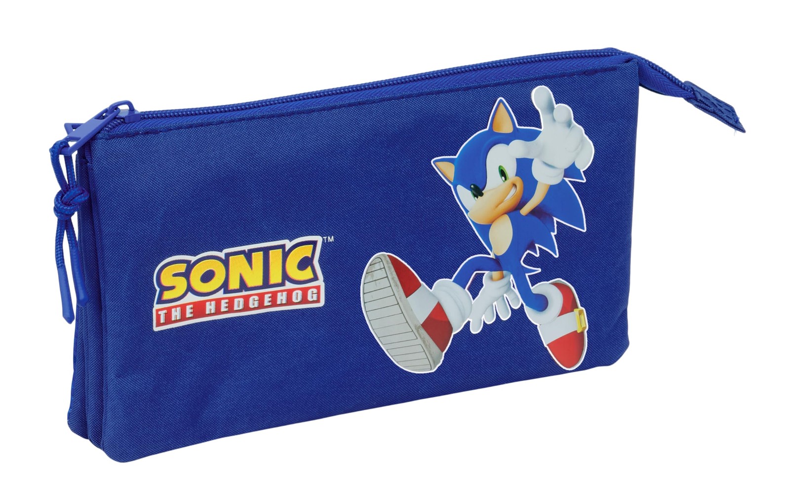 SONIC – Triple Pencil Case, Children's Pencil Case, Ideal for School-Aged Childr