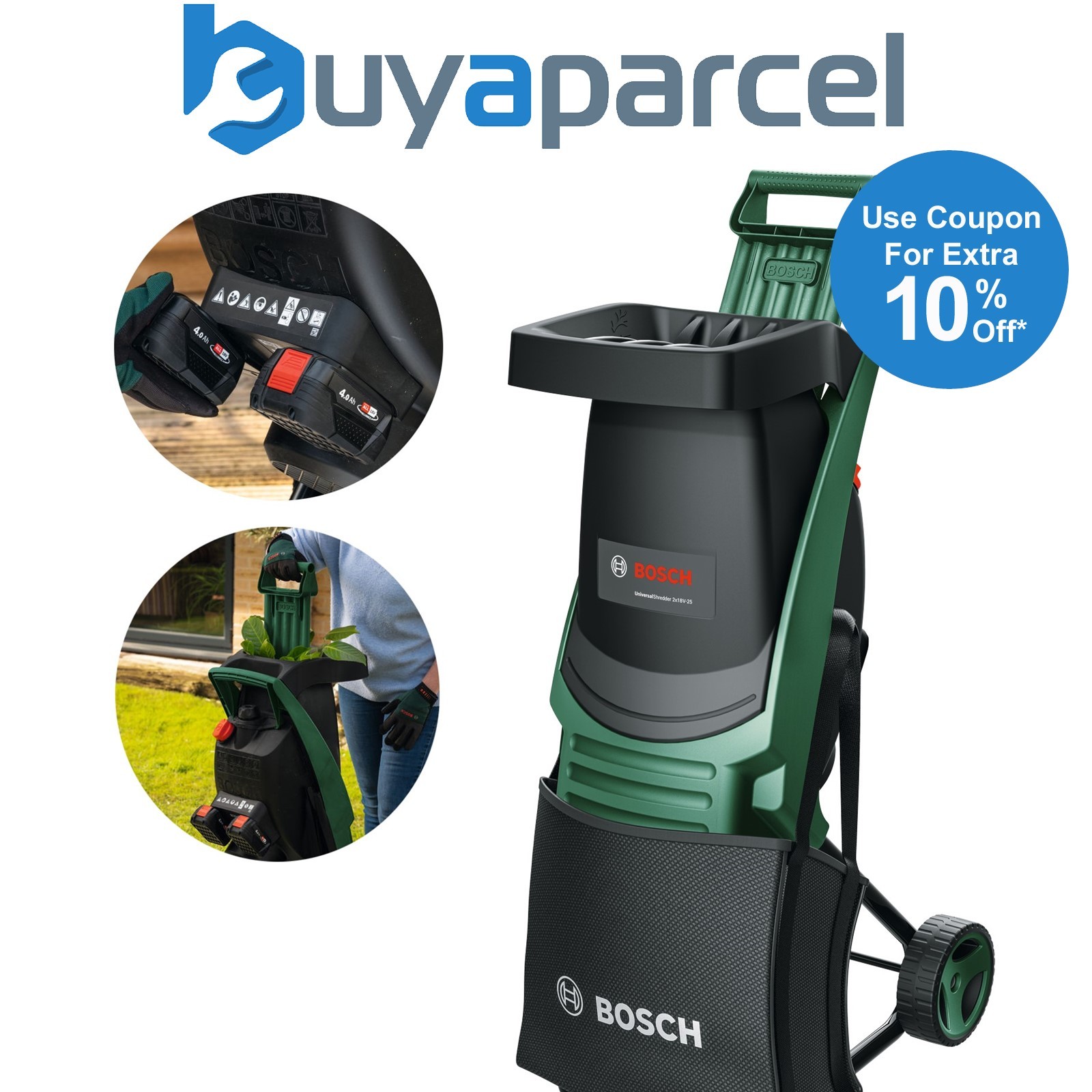 Bosch Garden Cordless Shredder UniversalShredder 2x18V-25 36v Body 06008E0001