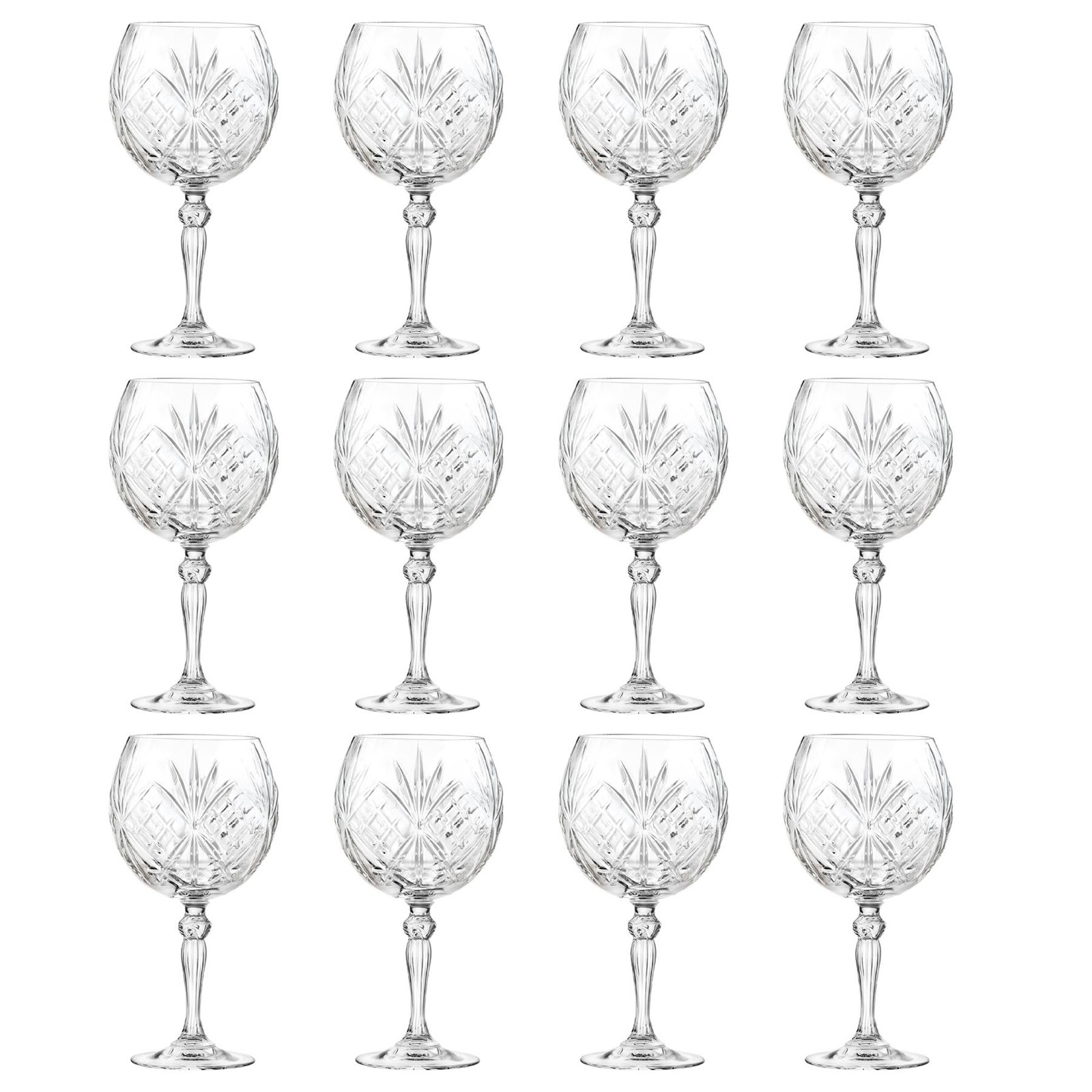 12x RCR Crystal 650ml Melodia Gin Glasses Balloon Tonic Cocktail Glass Gift Set
