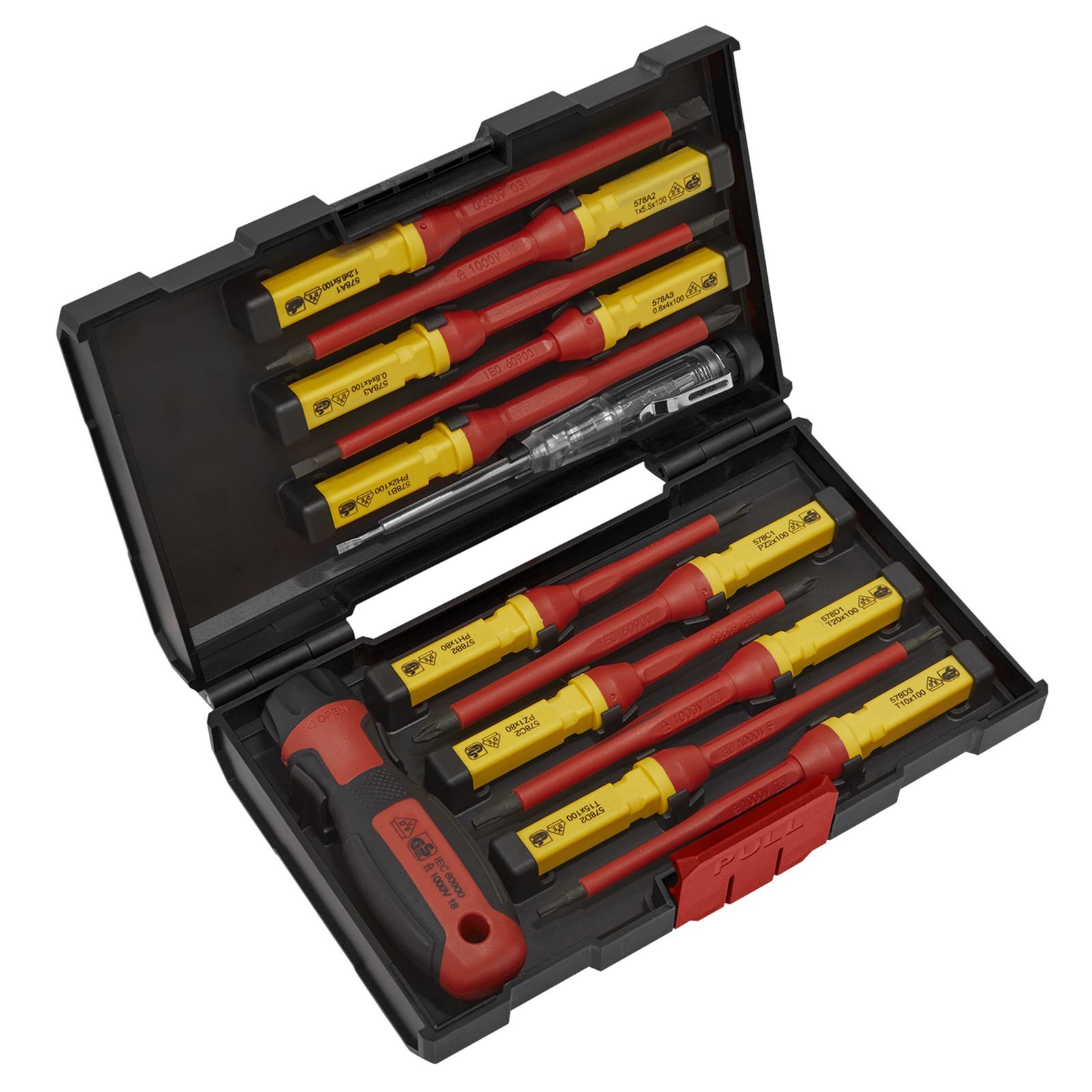 Sealey Screwdriver Set 13 Pieces Interchangeable - VDE Approved - AK6128