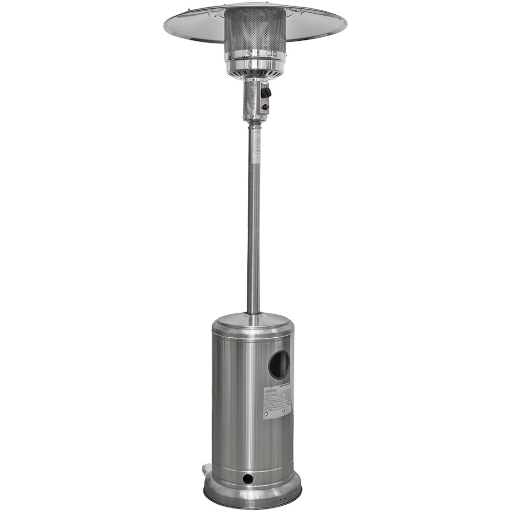 13kW Steel Propane Gas Tower Patio Heater - Outdoor Garden Dining Radiator Set