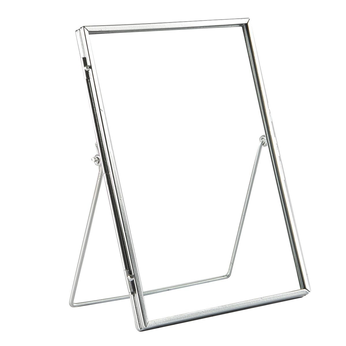 5x Standing Metal Photo Frames Table Desk Picture Display 6" x 8" Silver