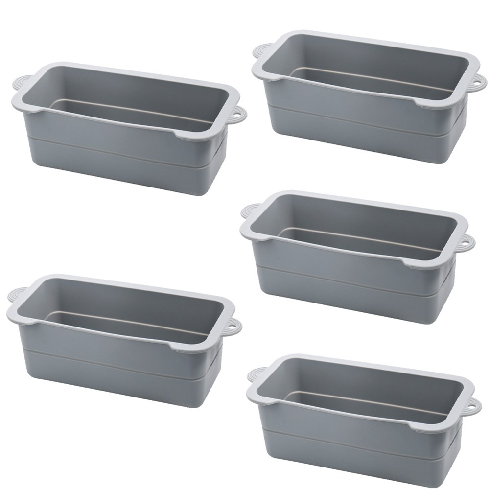 3X(Gray Silicone Grease Cup Liner, Reusable Grease Catcher Cup Liner BBQ8829