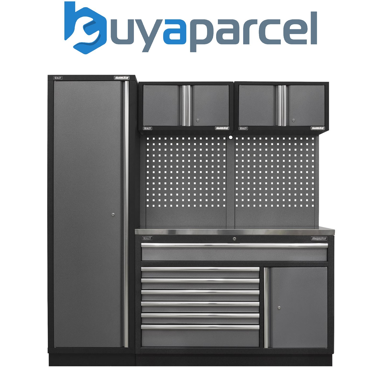 Sealey APMSSTACK10SS Superline PRO&reg; Storage System with Stainless Steel Work