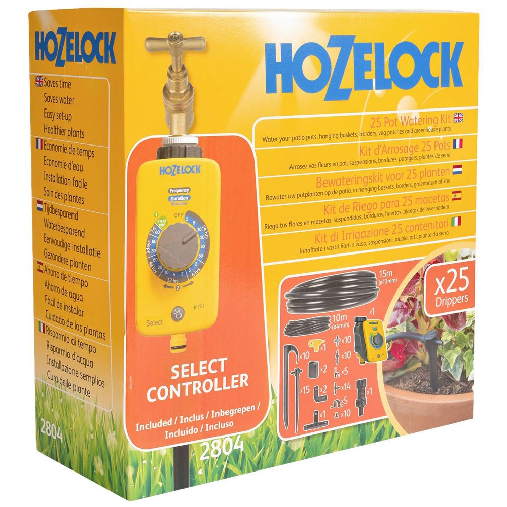 Hozelock Drip Irrigation Set Auto Water 25 Pots 15m Hose