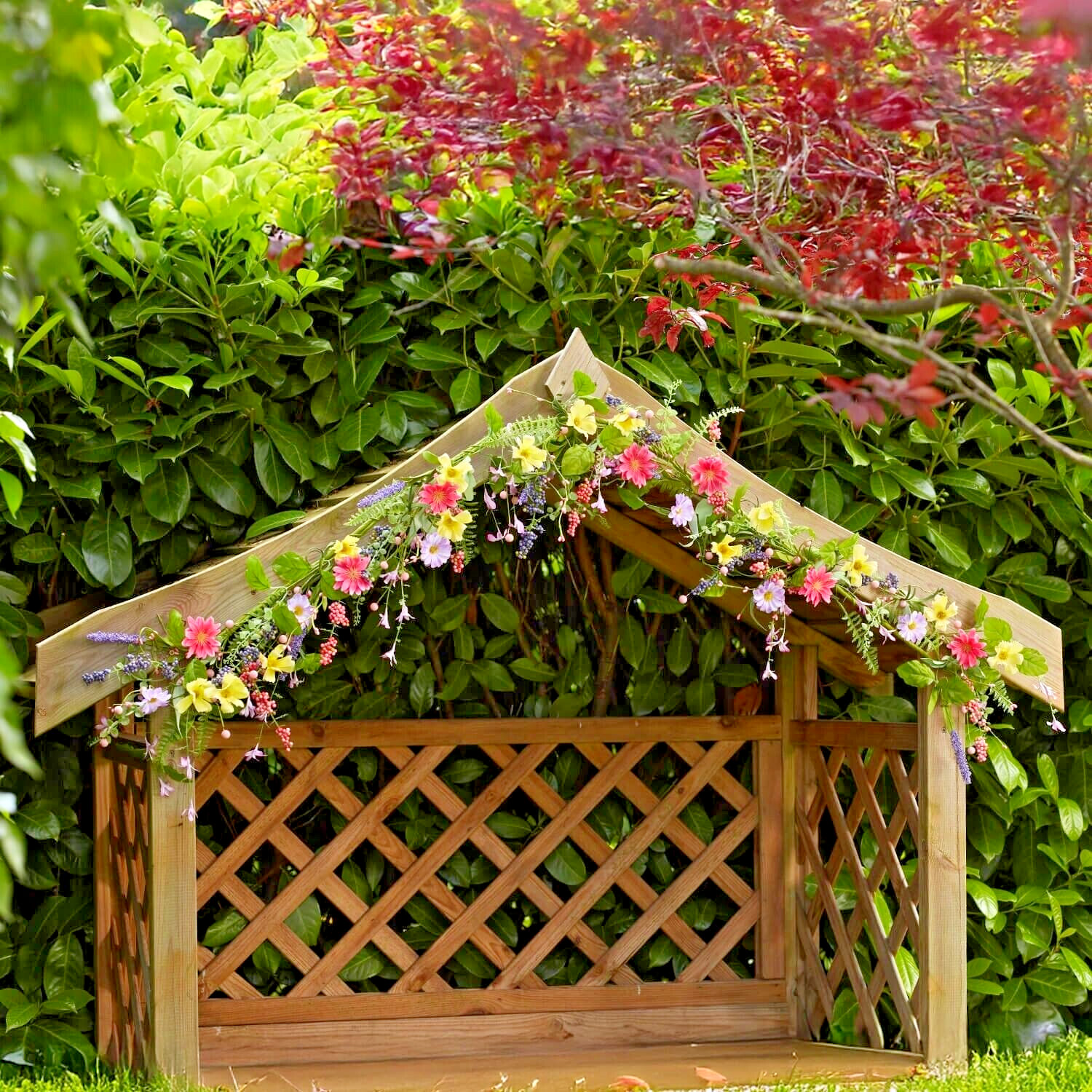 Artificial Garland Hanging Decor Flowers Indoor Outdoor Rose Vine Foliage 180cm