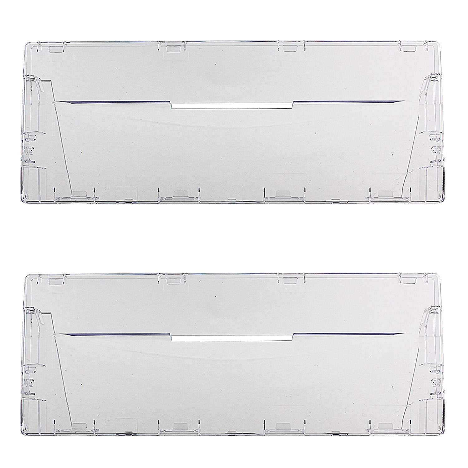 Plastic Drawer Panel Flap Front for Indesit Fridge Freezer x 2