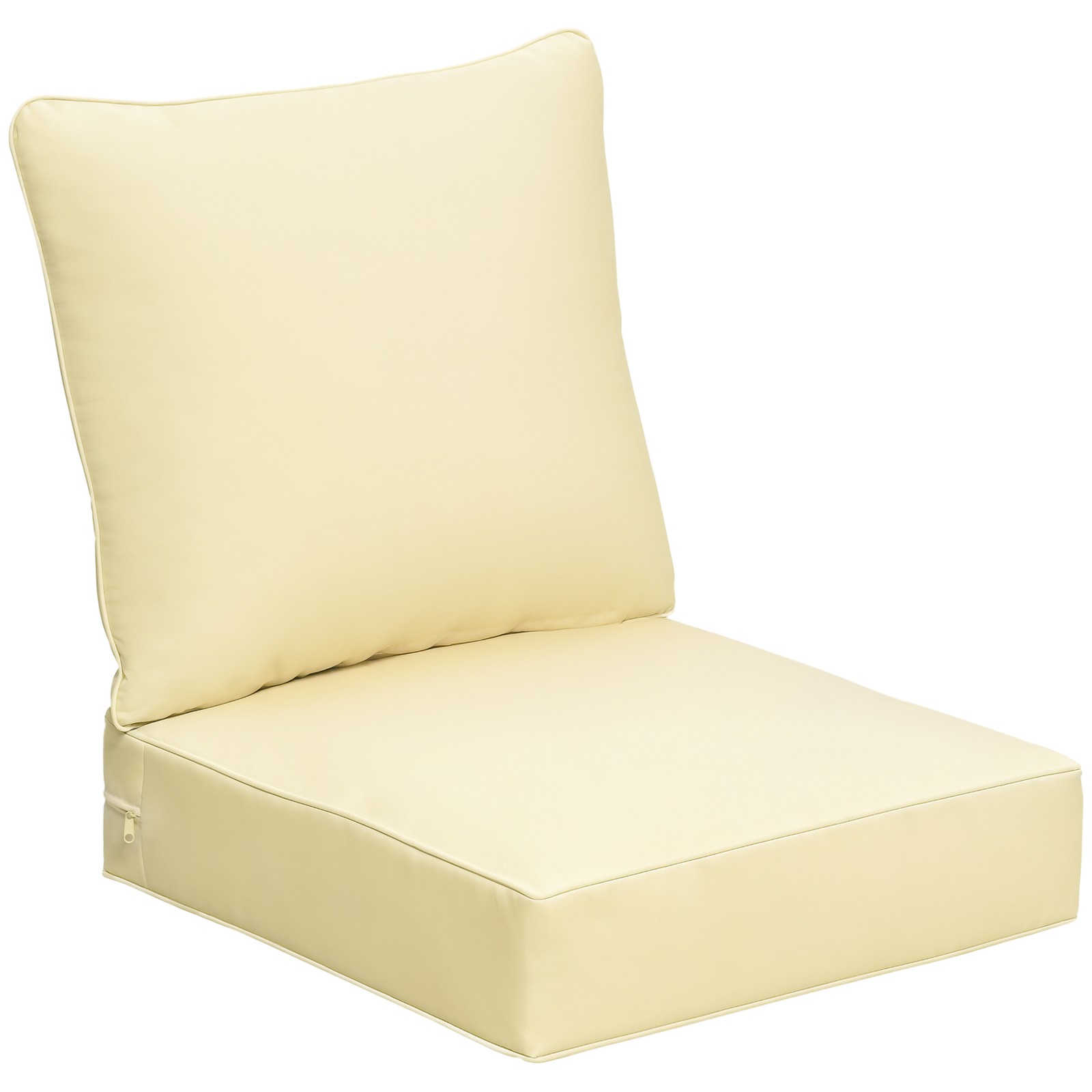 Outsunny Deep Seating Chair Cushion Set Beige , Refurbished