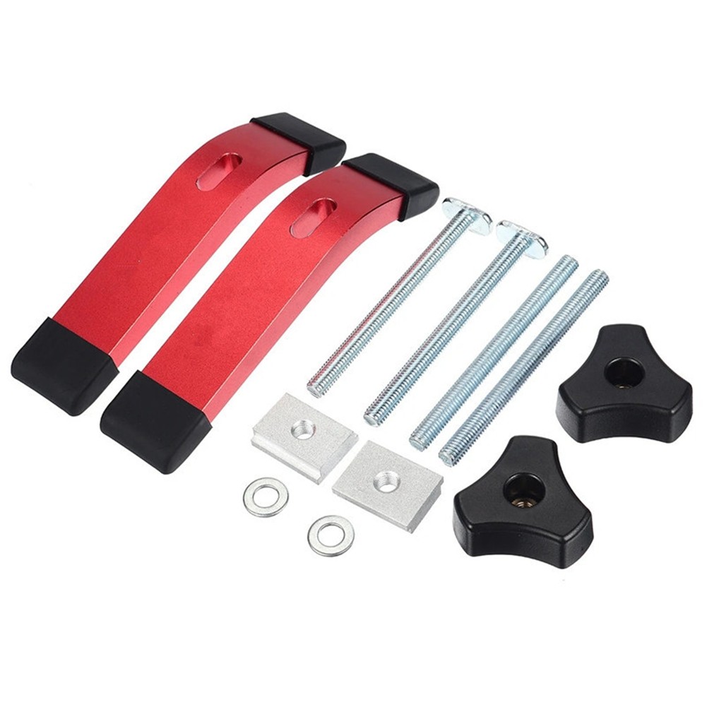 2PCS Plate  Saw Wood T Slider Handle Chute Hold Down3380