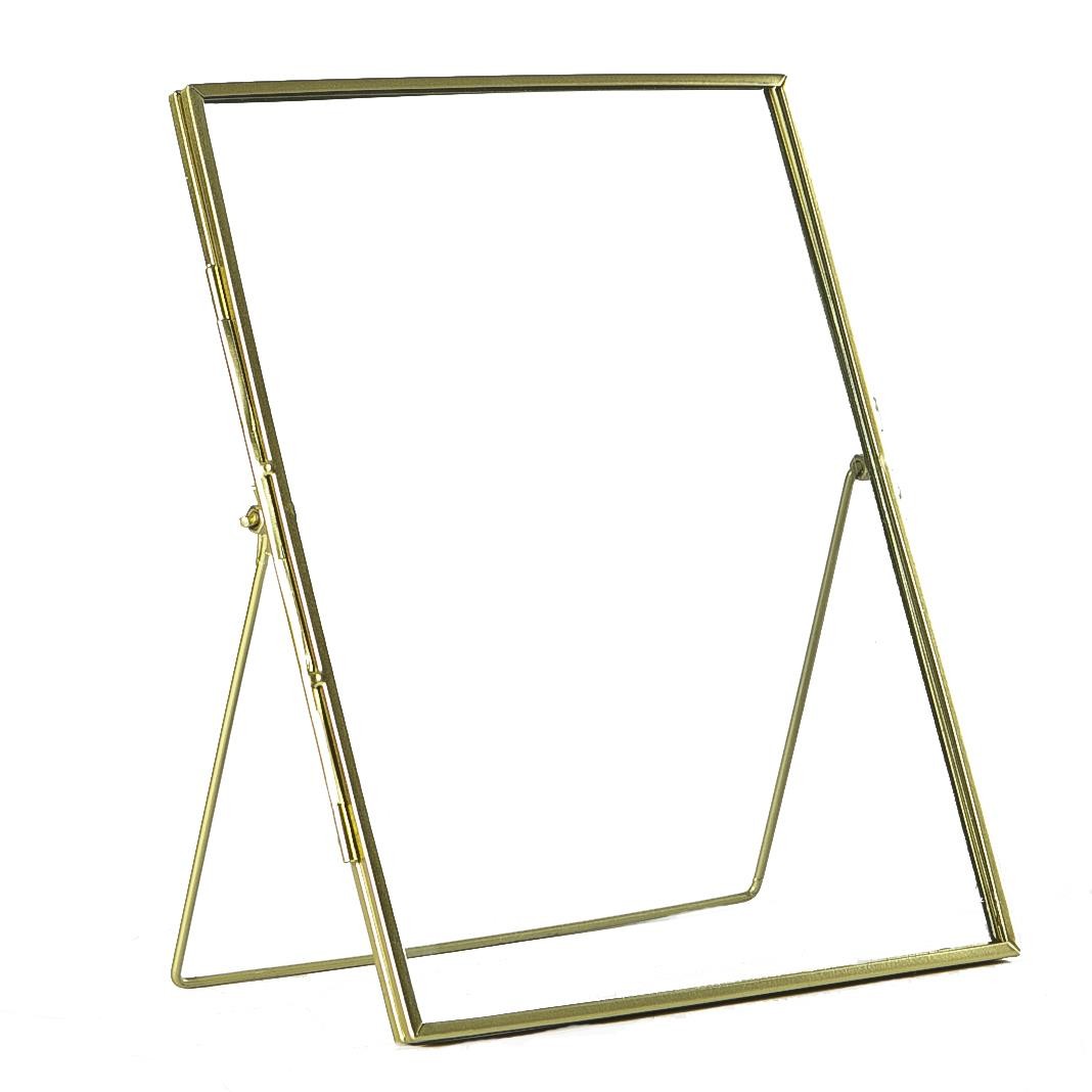 5x Standing Metal Photo Frames Metallic Table Desk Display 8" x 10" Gold