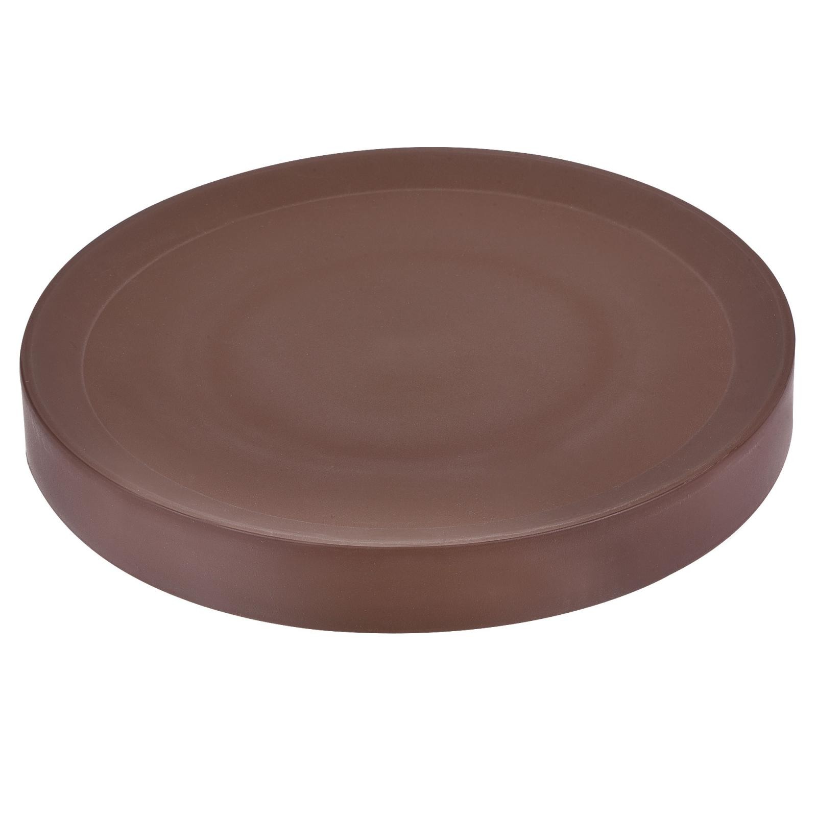 13" Plant Pallet with Invisible Wheels Round Plastic Flowerpot, Brown