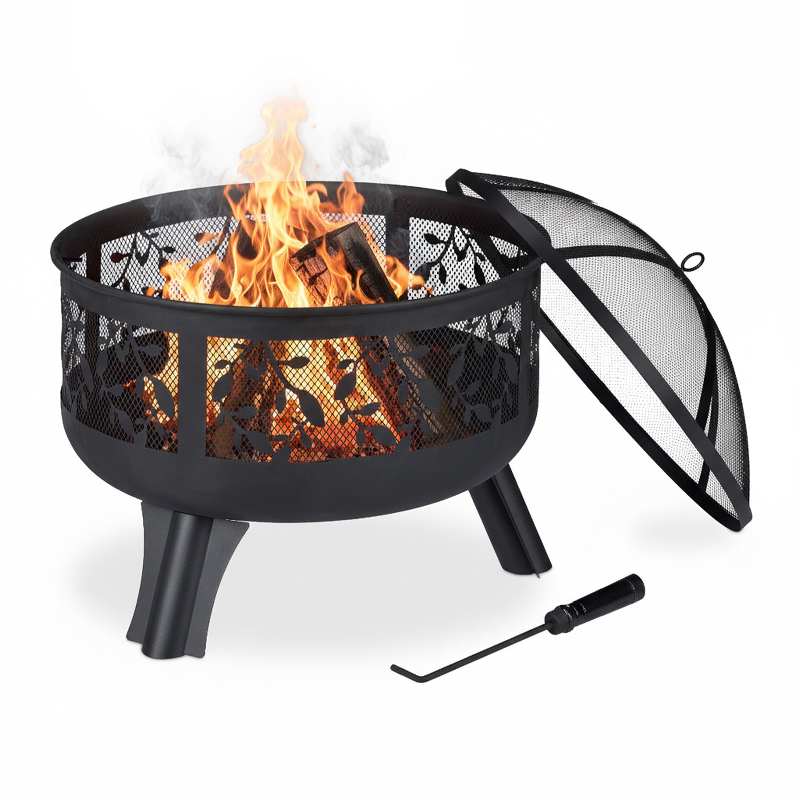 Fire bowl Outdoor Heater Garden Fireplace Square Steel Fire Pit Square Fire Bowl