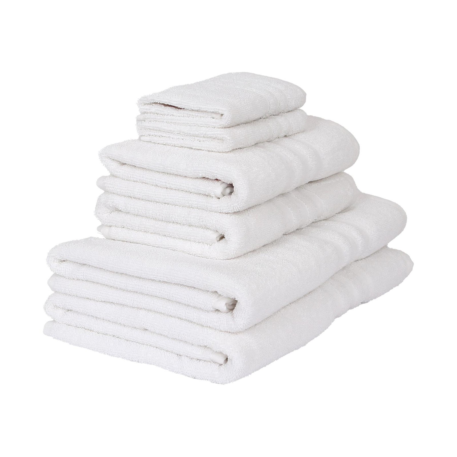 6pc White 135cm x 70cm Cotton Towels Set Large Jumbo Soft Luxury Bathroom Sheets
