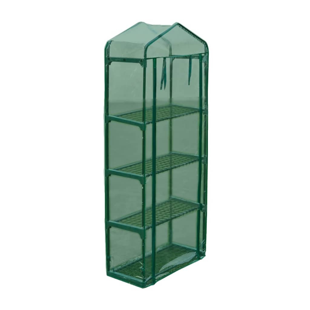 Greenhouse with 4 Shelves Garden Shade Plant House Storage Polytunnel vidaXL