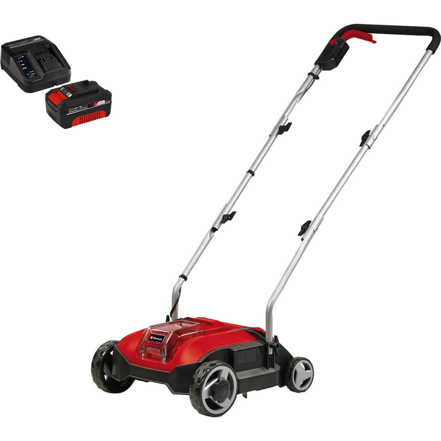 Einhell GC-SC 18/28 Li 18v Cordless Brushless Lawn Scarifier 280mm 1 x 4ah Li-io