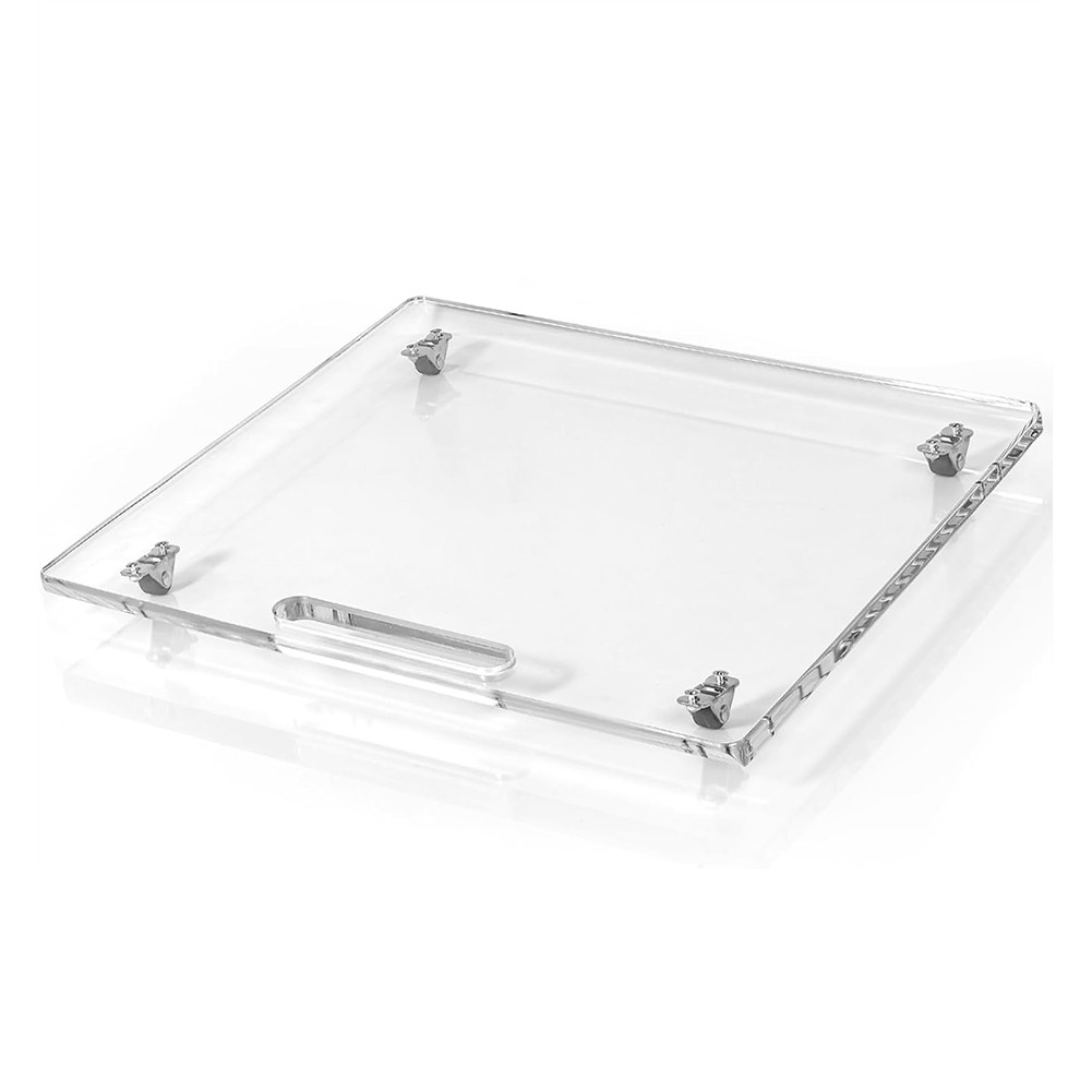 Acrylic Appliance Slider with Rubber Wheels,Sliding Tray for Kitchen6125