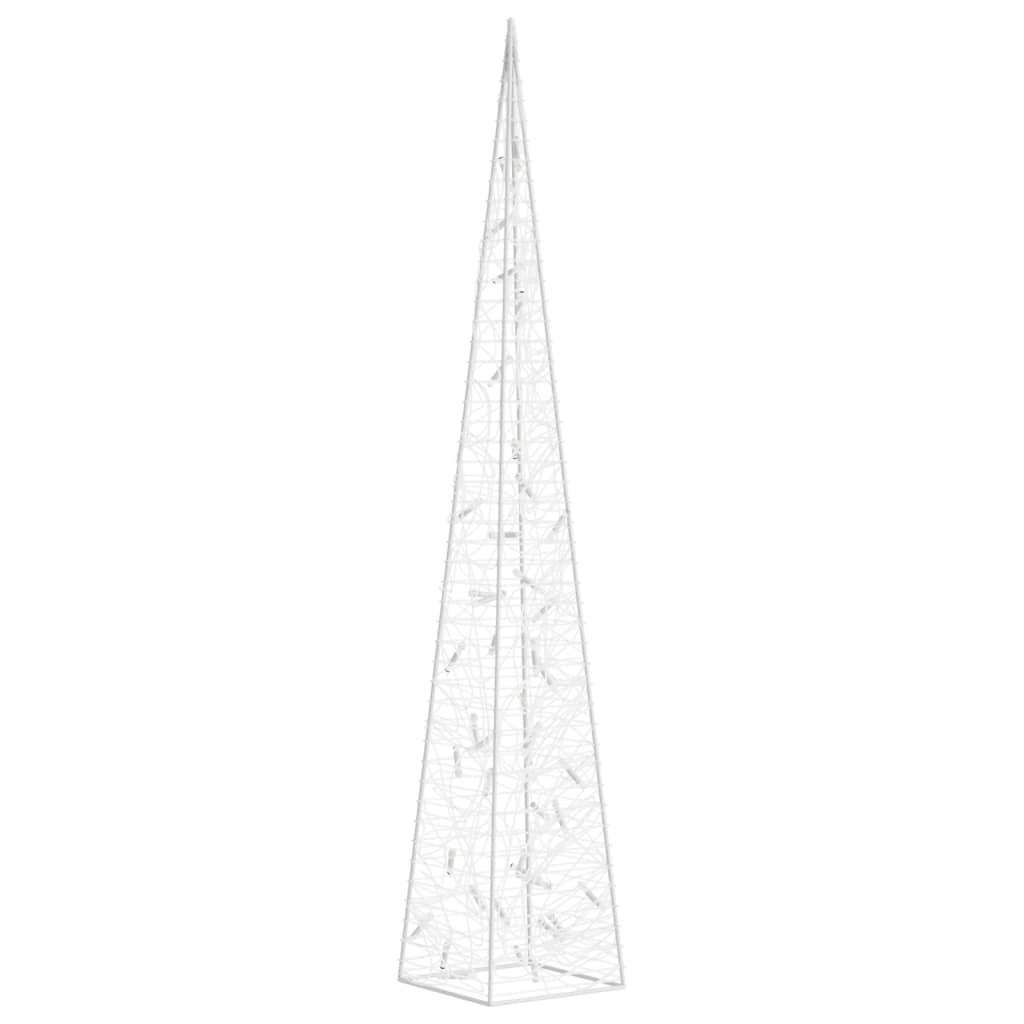 Acrylic Decorative LED Light Cone Cold White Holiday Ornament vidaXL