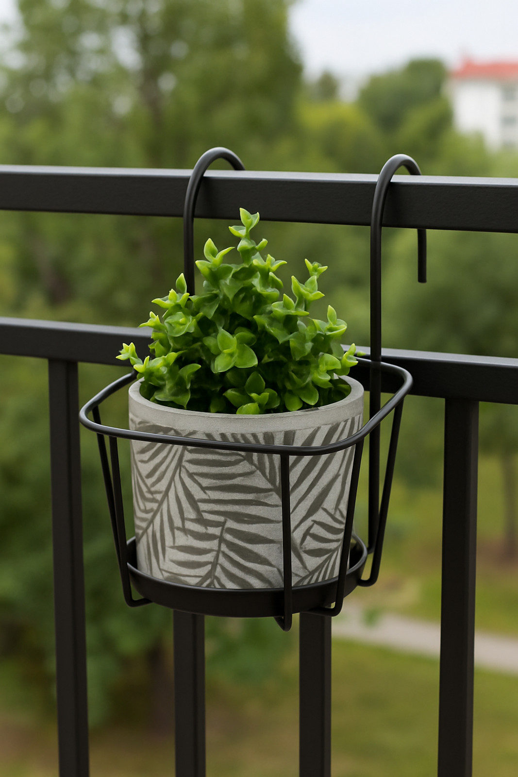 Flower Pot Holder Plant Stand Pot Holder Metal Black 21×28×21.5Cm – Set Of 12