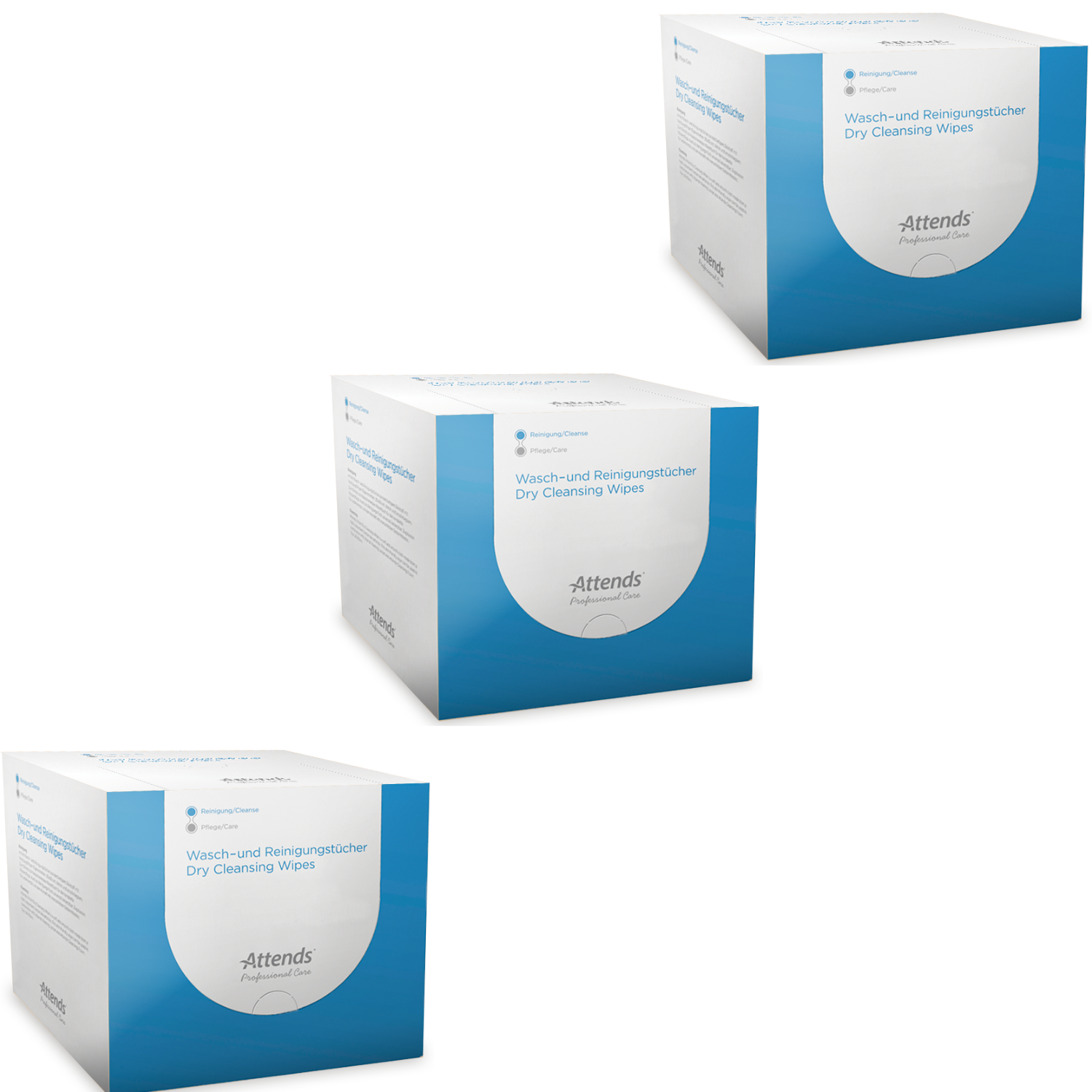 Attends Dry Cleansing Wipes 150 x 3
