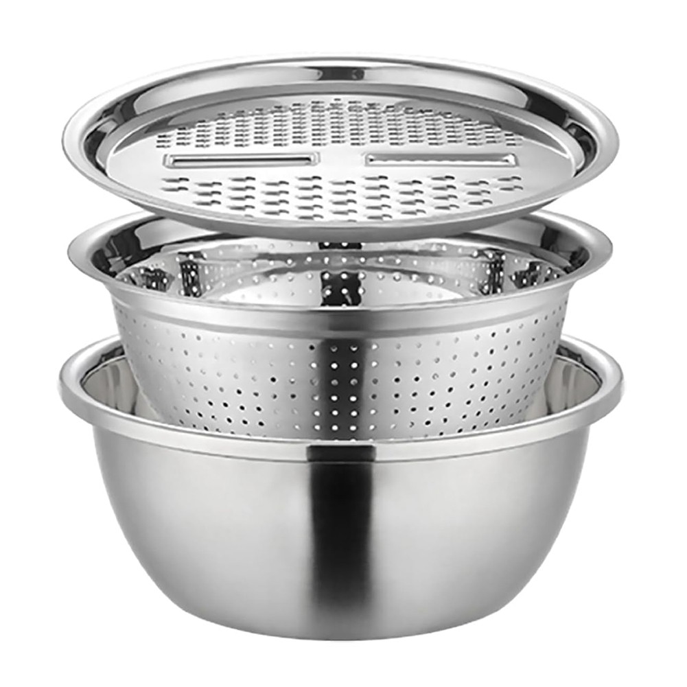 Stainless Steel Colander Strainer 3-In1 Multifunctional Stainless Steel3388