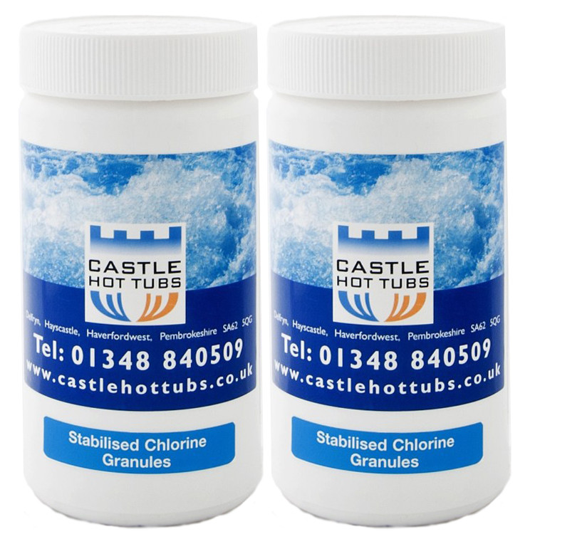 Chlorine Granules for Hot Tubs Swimming Pool Spas - Pack of 2 - 2kg