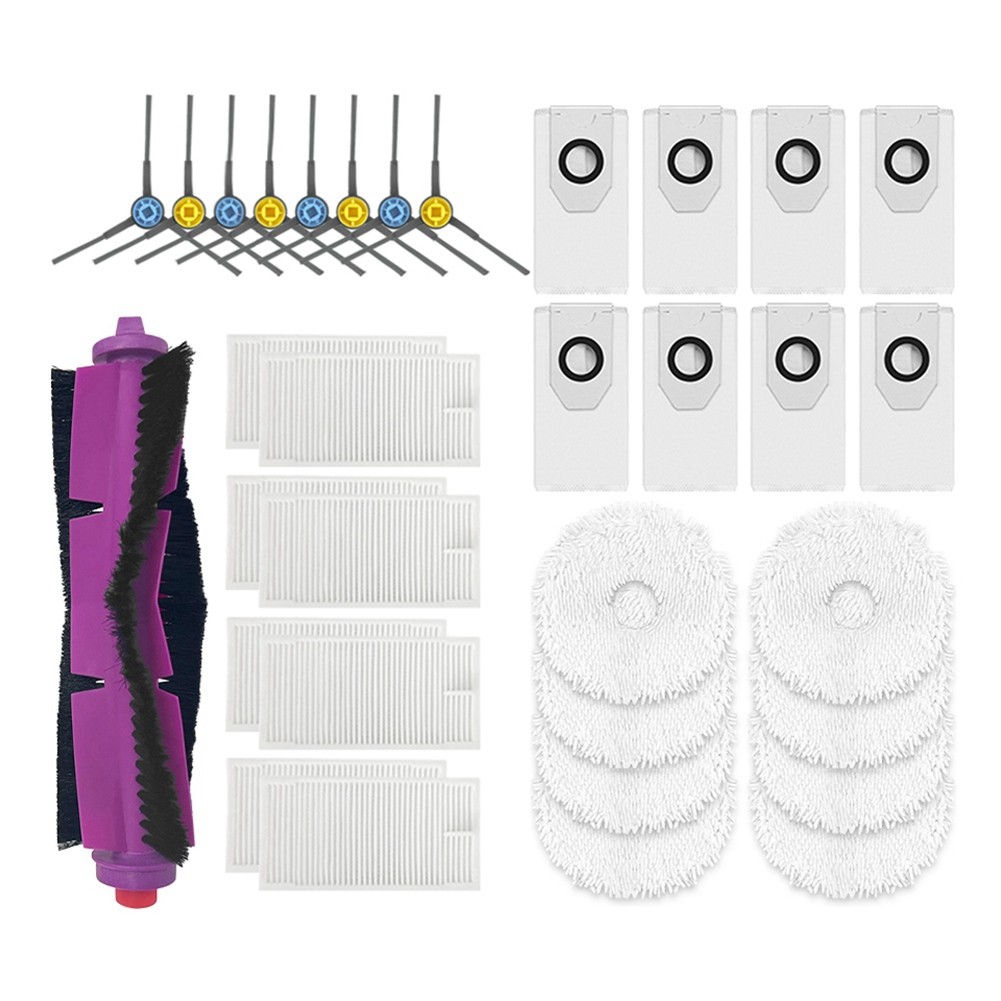For V12 Robot Vacuum Main Side Brush HEPA Mop Pad Dust Bag Replacement1785