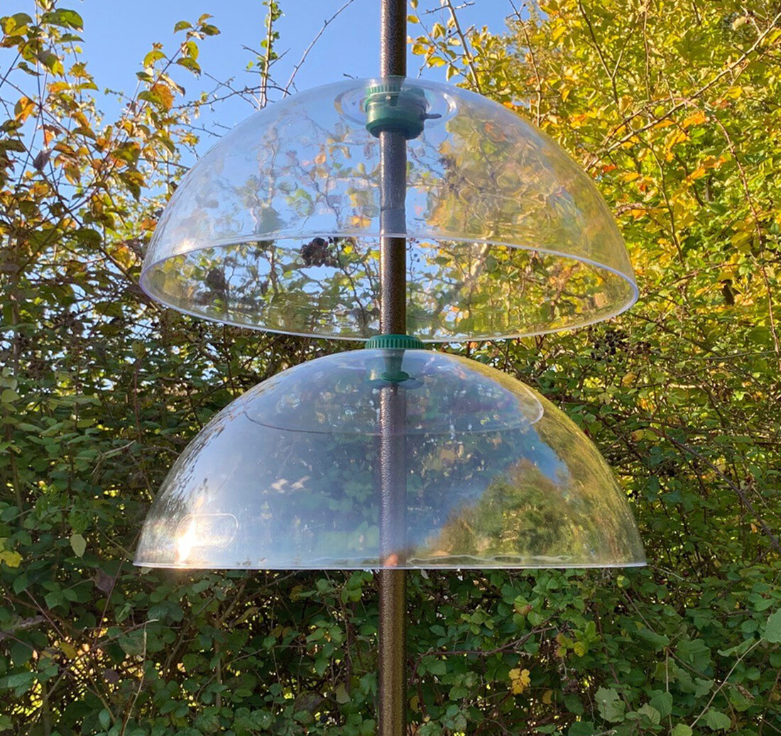 Bird Feeder Squirrel Baffle Hanging Plastic Dome Guard Protector Bird Station