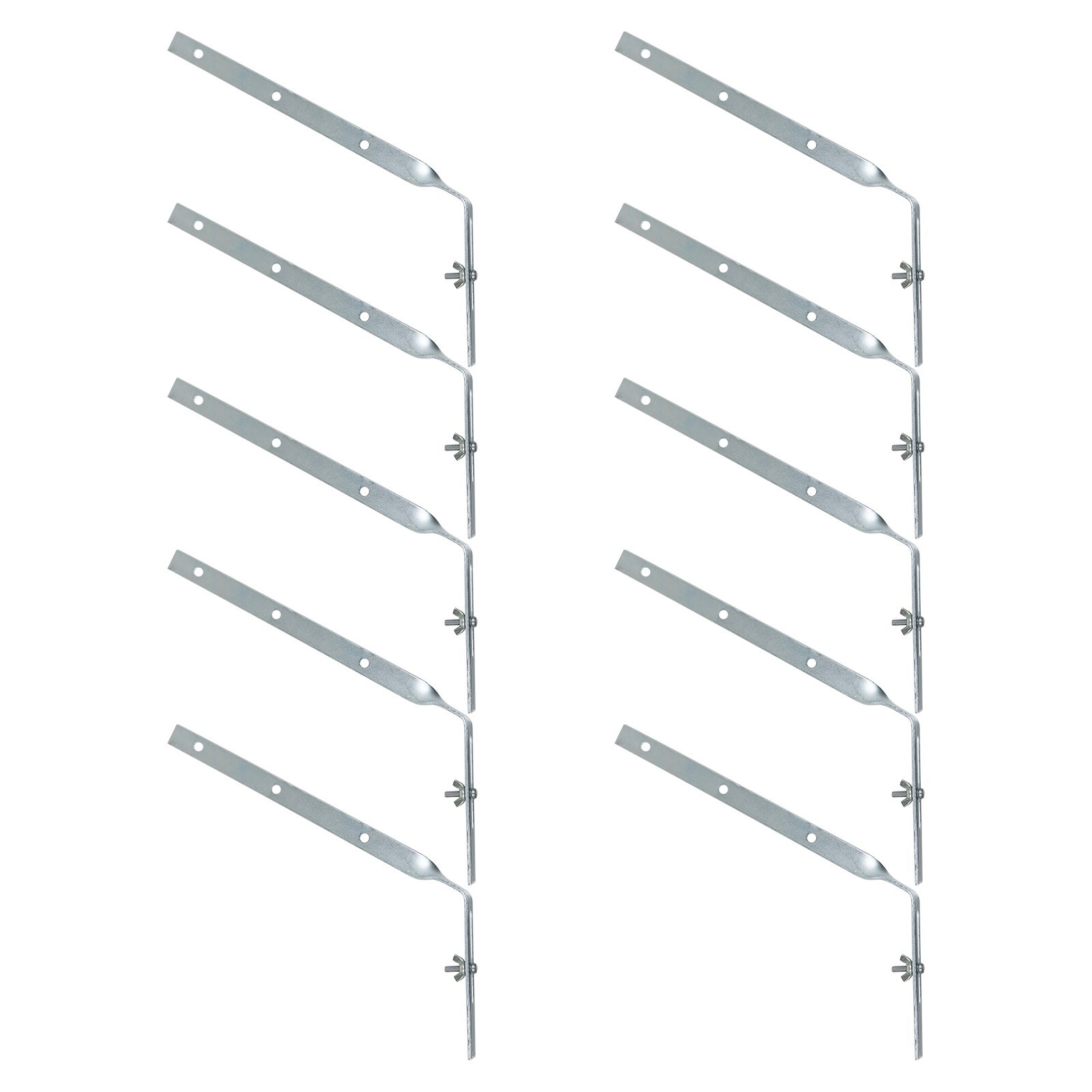 Gutter Side Rafter Bracket UNIVERSAL 300mm Galvanised Steel Fascia Fixing x 10