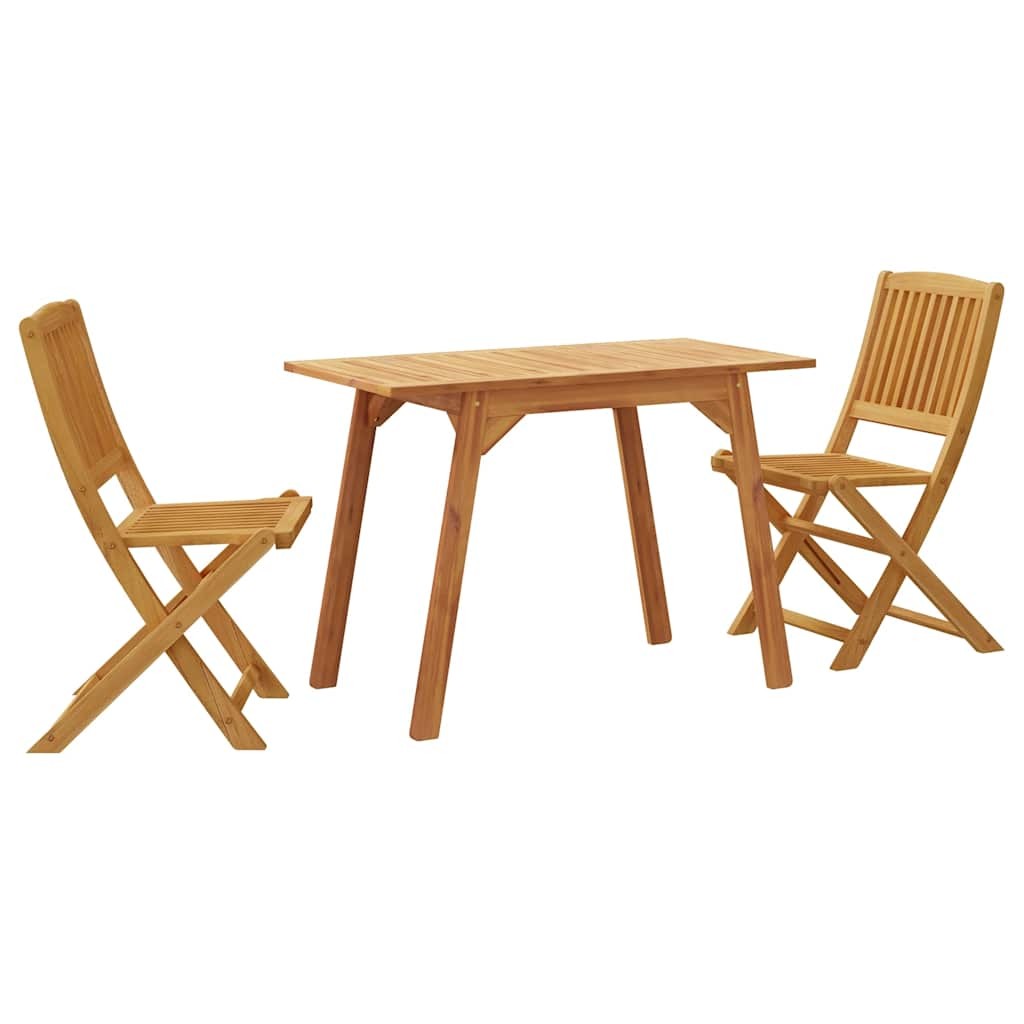Balcony Set 3 Piece Outdoor Table and Chair Solid Wood Acacia vidaXL