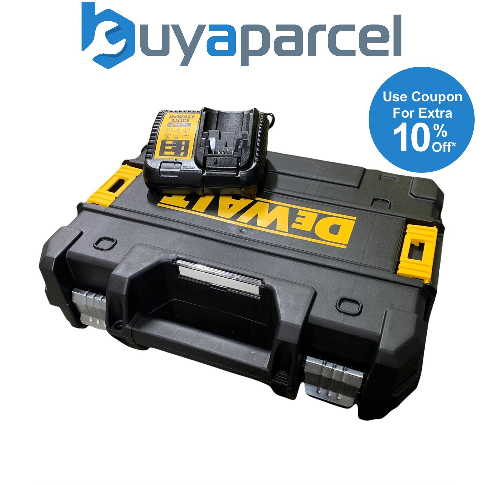 DeWalt DCB115 Lithium 18v XR Fast 30 Min Battery Charger + Tstak Drill Case