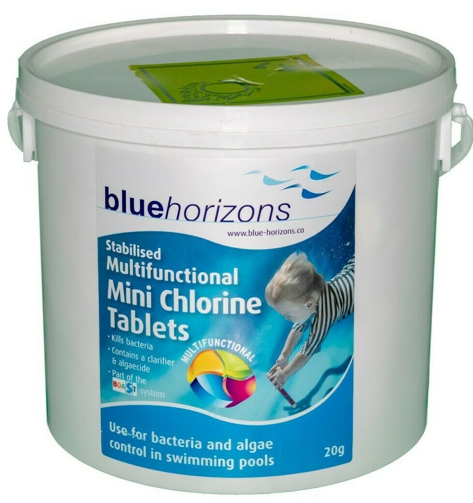 Chlorine Tablets 20g for Hot Tubs Swimming Pool Multifunctional Blue Horizons