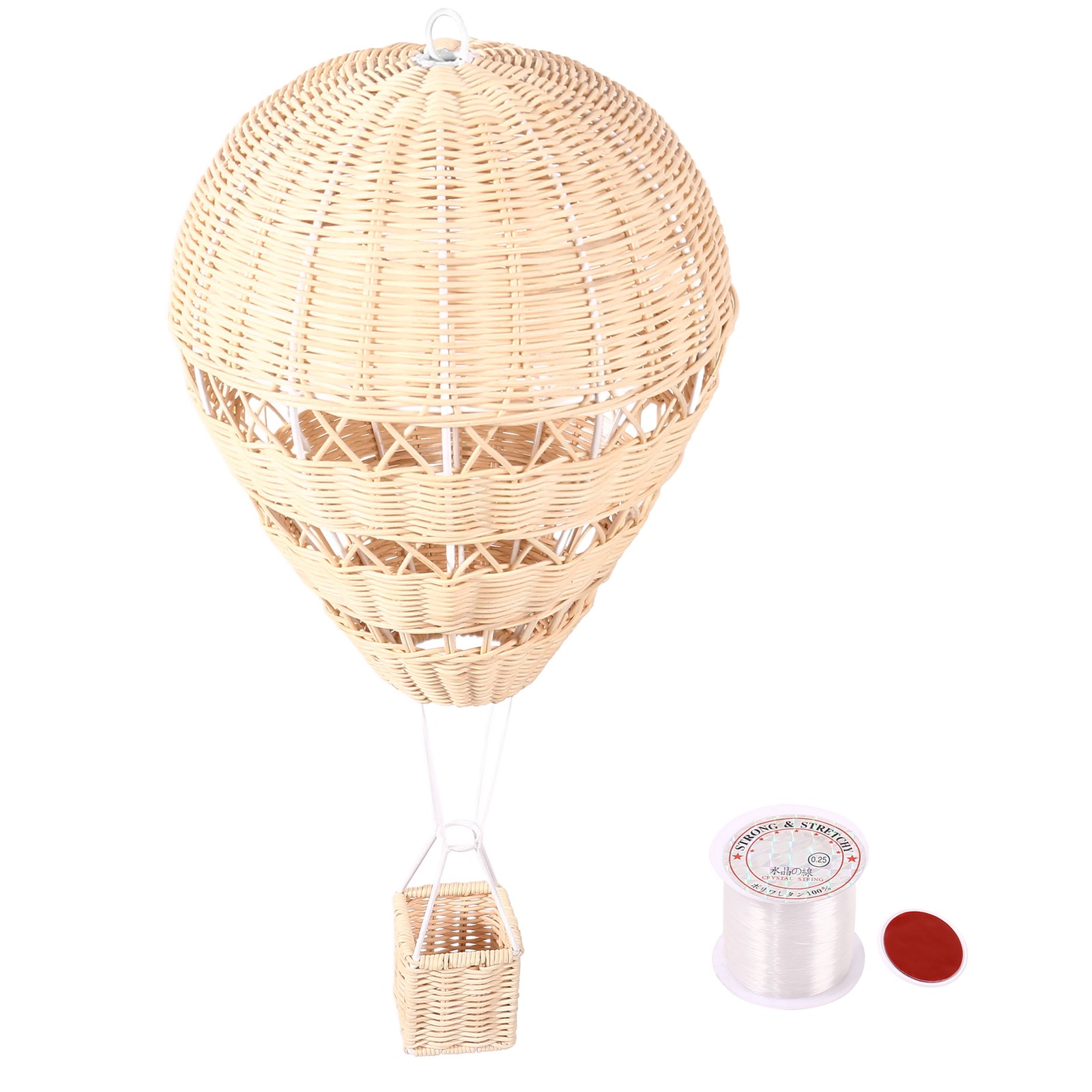 Hand-Woven Rattan Hot Air Balloon Children's Room Wall Decoration Bohemian8767