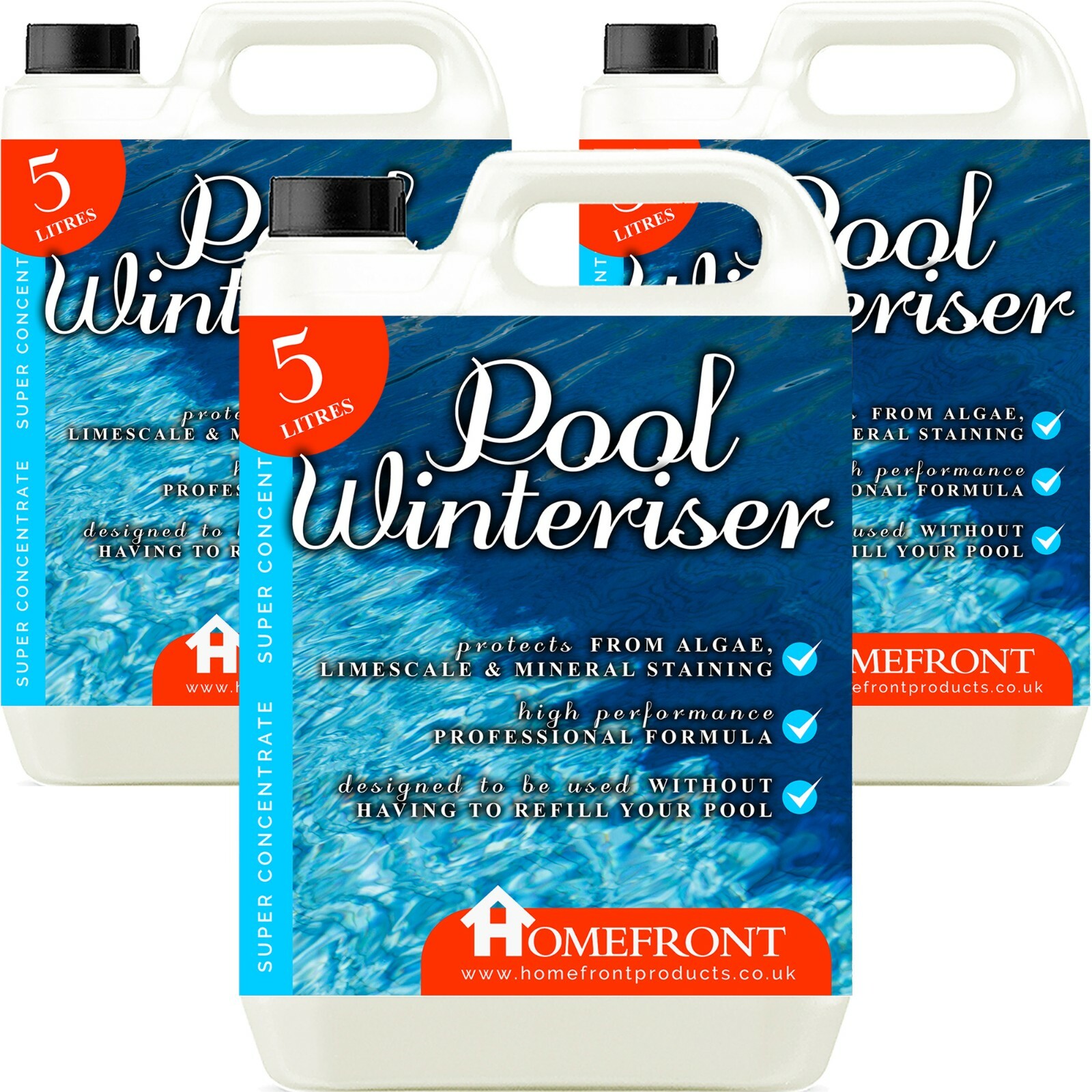 Homefront Swimming Pool Winteriser Prevents Algae Mineral Staining and Scale 15L