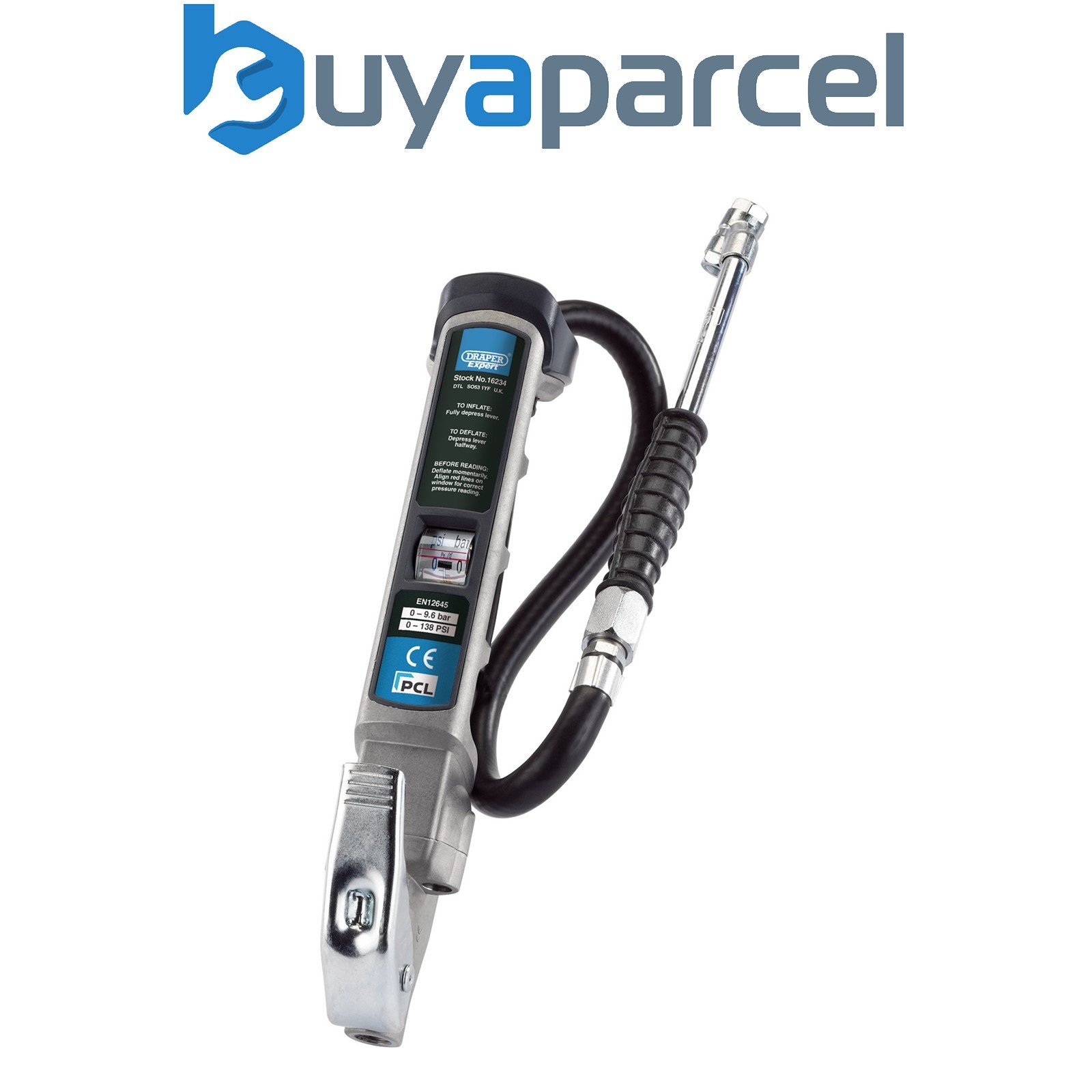Draper 16234 Draper Expert Hi-Flo Air Line Inflator With Twin Open Ended Connect