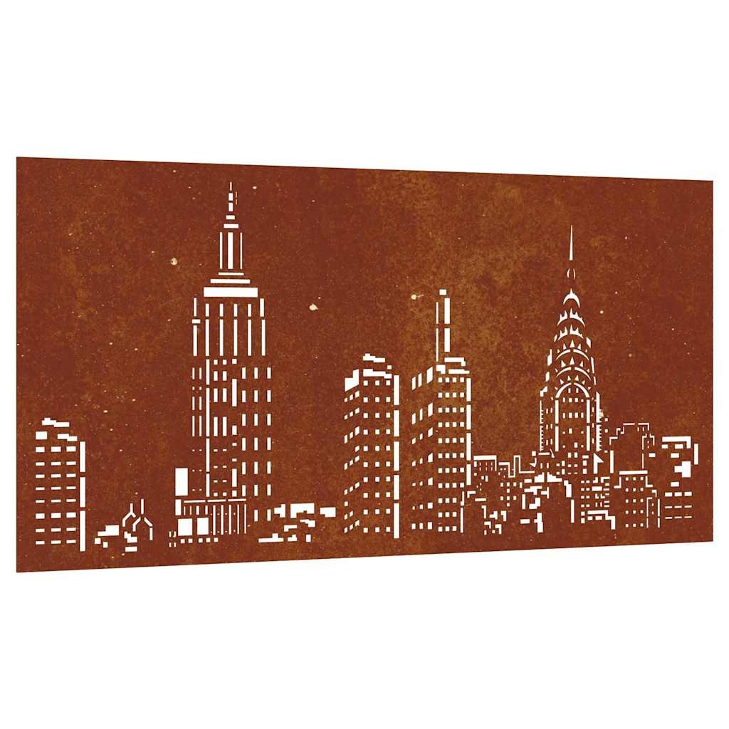 Garden Wall Decoration Art Decor Corten Steel Skyline Design vidaXL